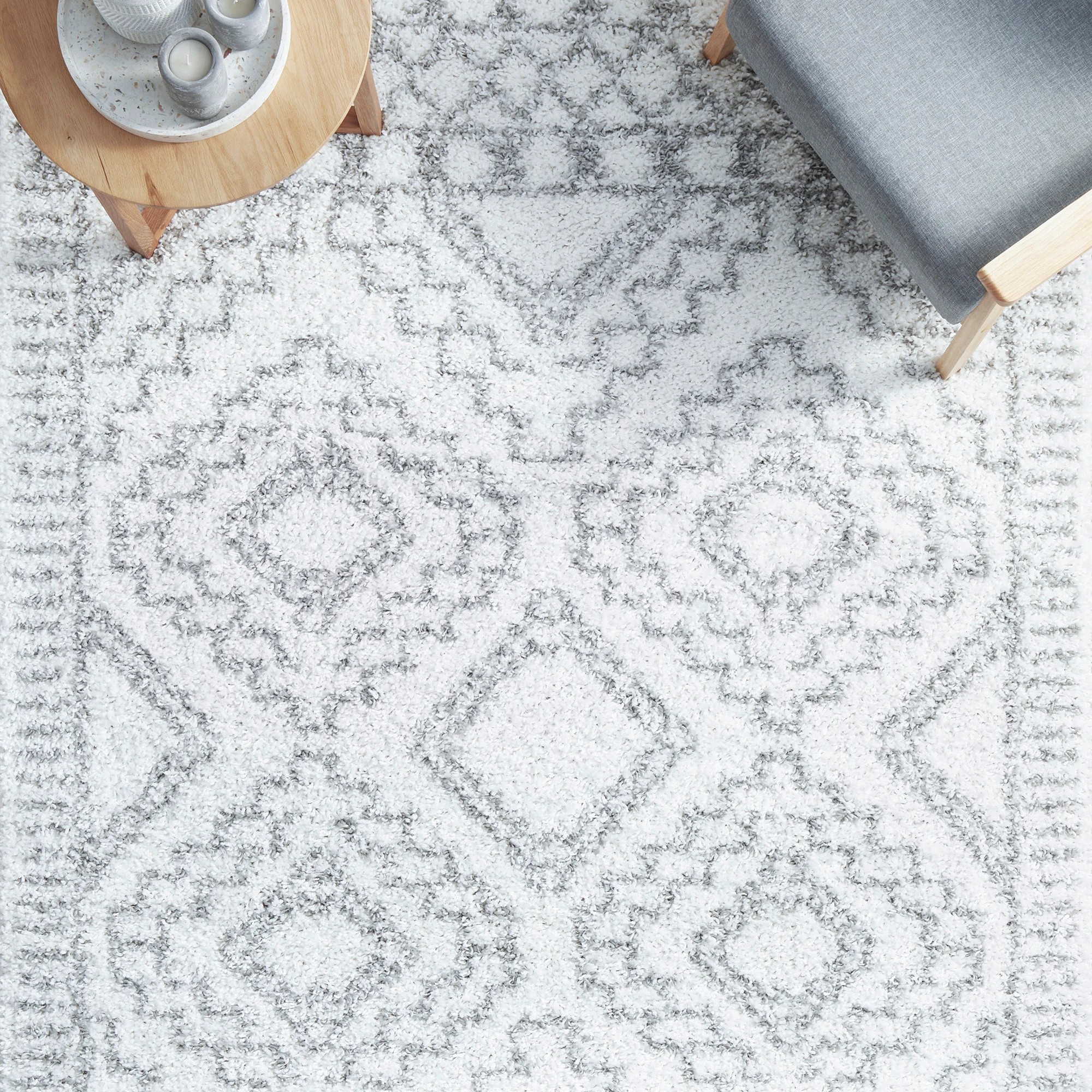 3 Common Ground Rugs Tangier Fez 380x280cm - Extra Large Shag Rug - Natural, 3 of 8
