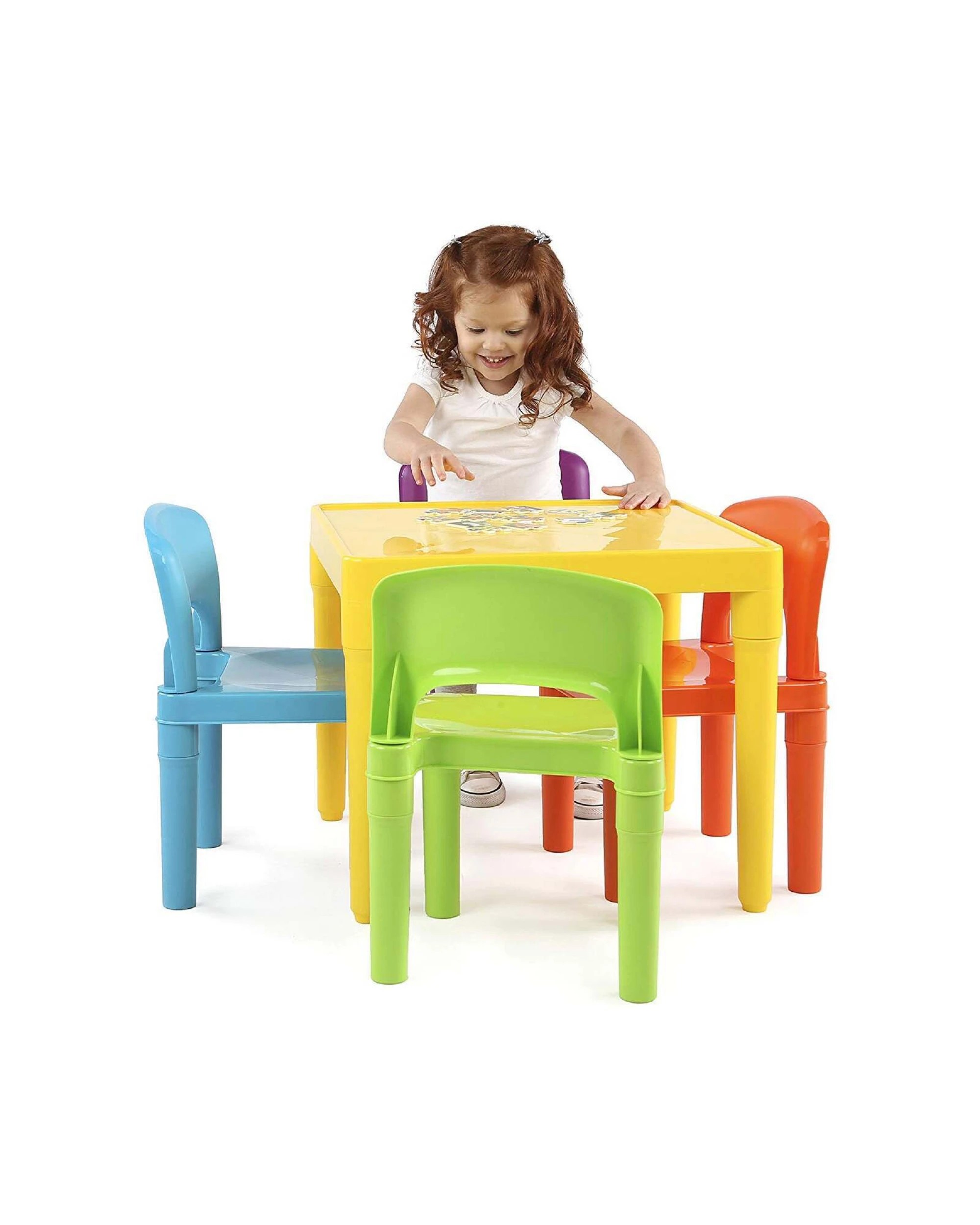 2 GEM Toys Kids Plastic 5-Piece Table & 4 Chairs Set (Multicoloured), 2 of 3