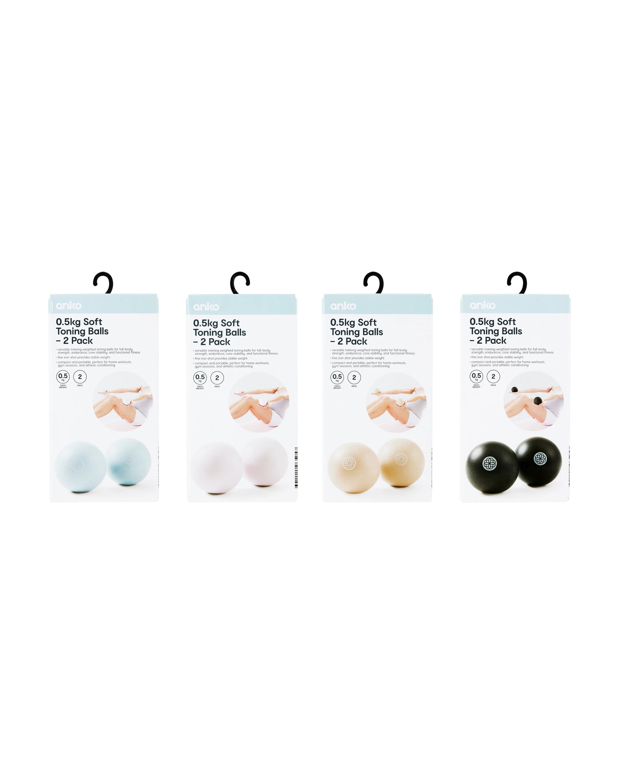 9 2 Pack 0.5kg Toning Balls - Assorted, 9 of 10