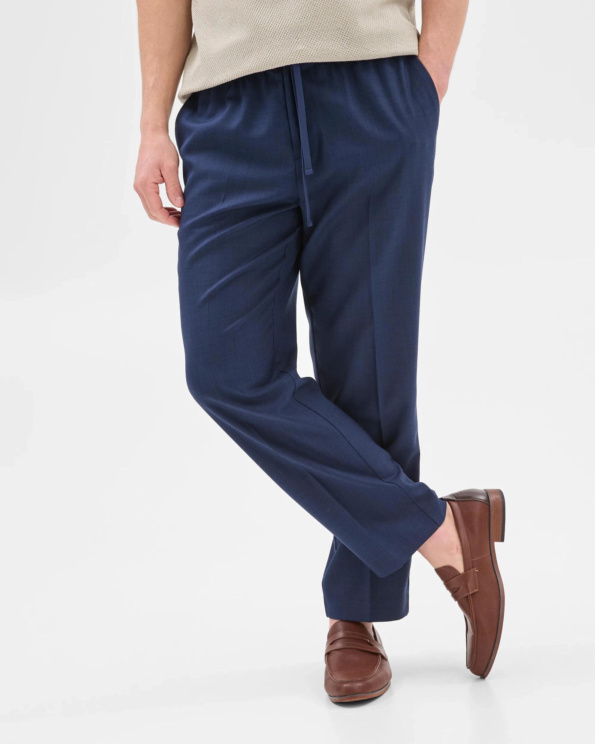 9 Elasticated Waist Pants - Preview NAVY MARLE, 9 of 9