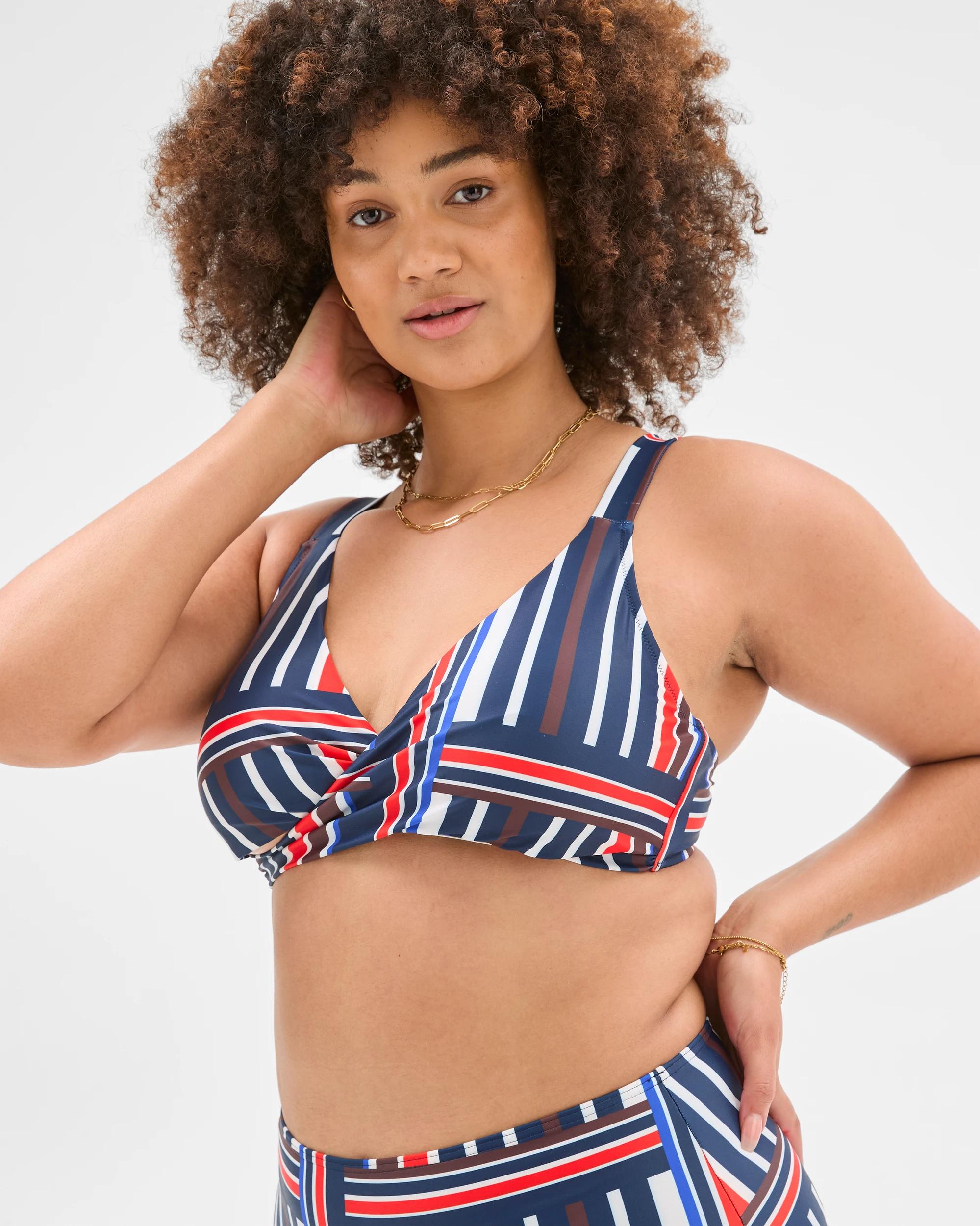 9 Target Resort Plunge Twist Bikini Top - Shape Your Body SUMMER ABSTRACT, 9 of 10