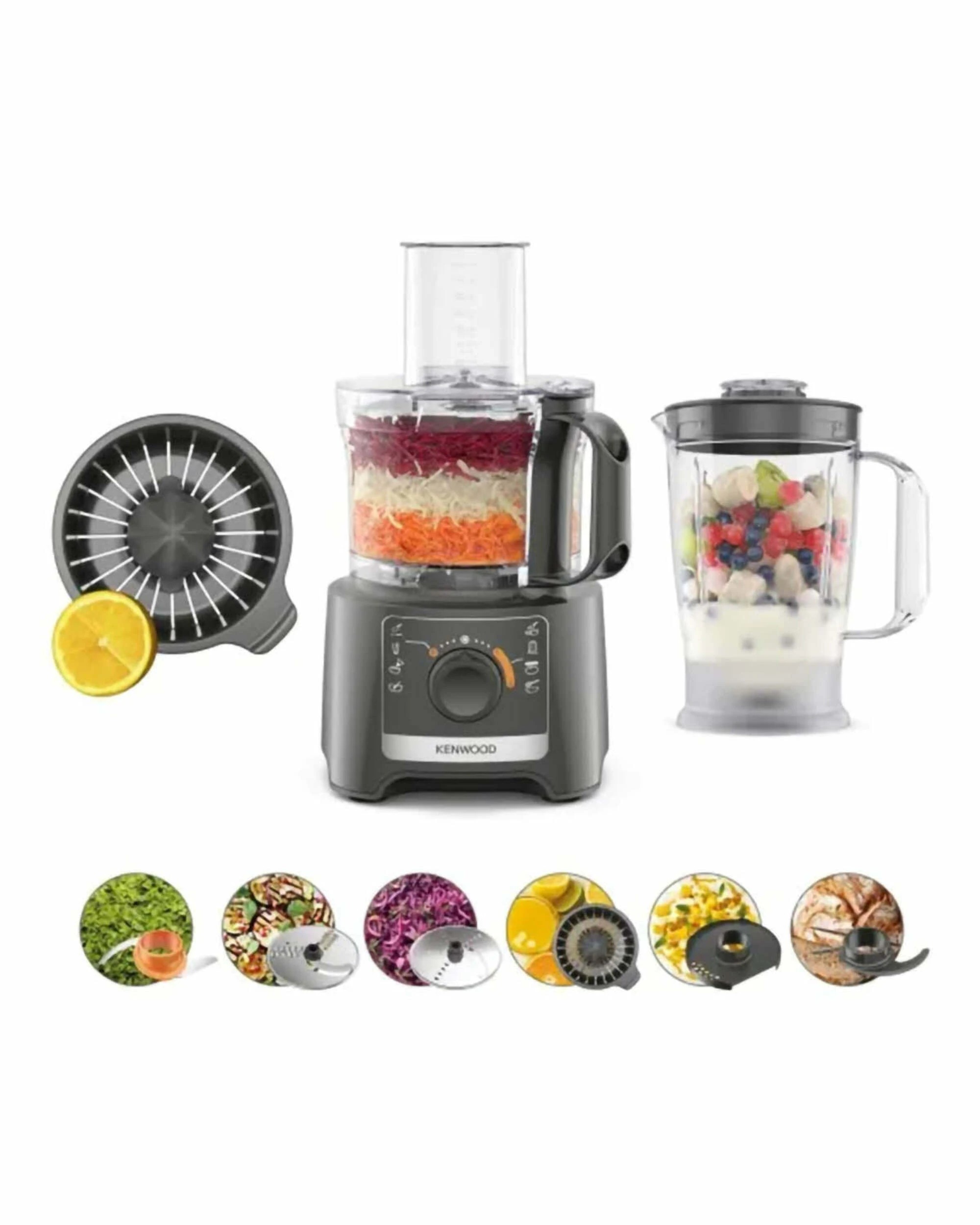 1 Kenwood Multipro Compact All-in-1 System Food Processor and Blender - GREY, 1 of 1