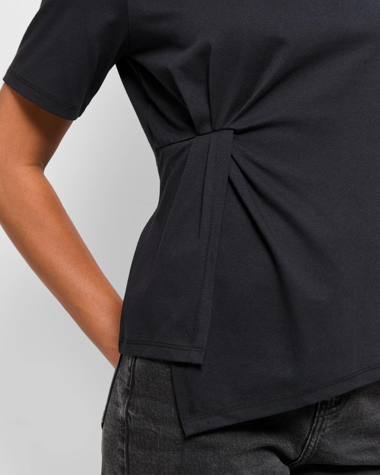 5 Target Australian Cotton Blend Asymmetrical Tuck T-shirt BLACK, 5 of 5