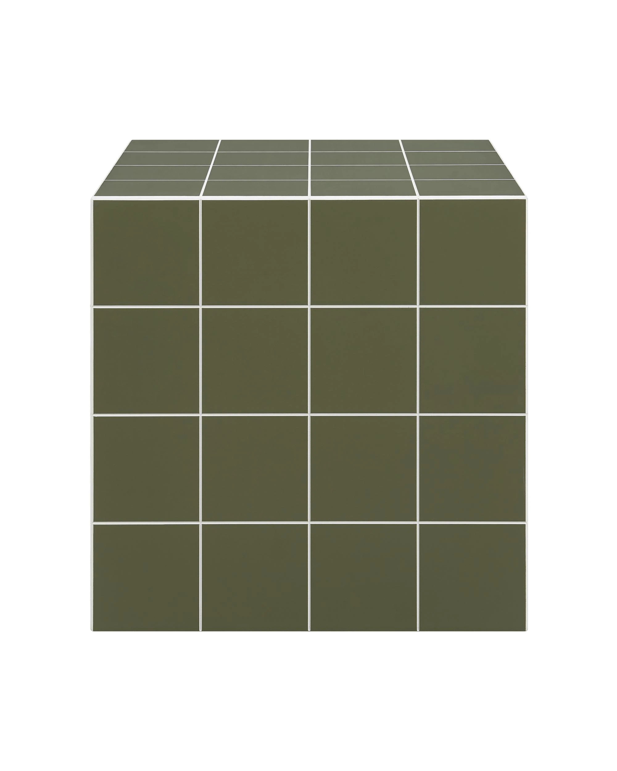 3 Kodu Side Table Cube Bedside Storage Olive - Green, 3 of 6
