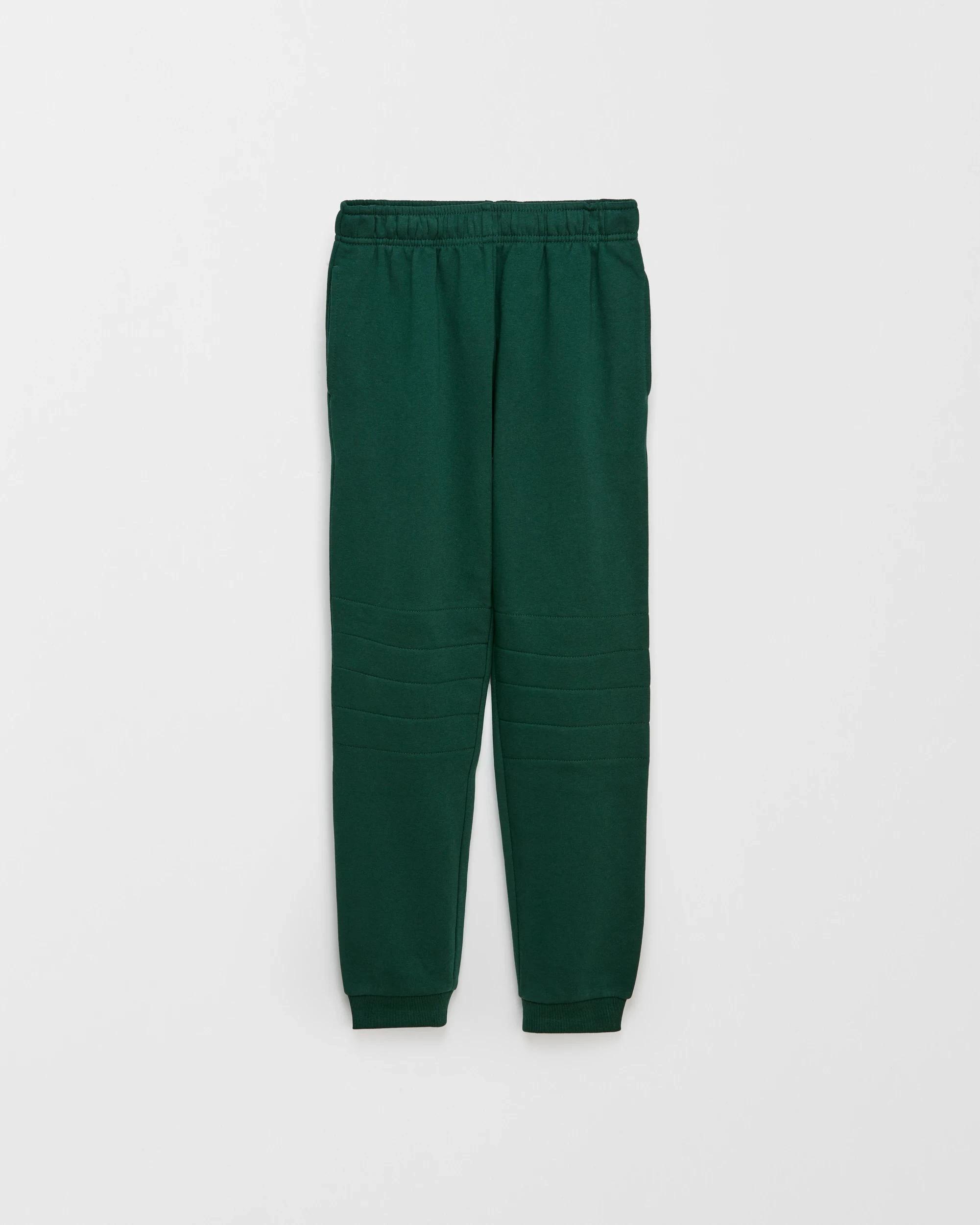 2 Target Kids Australian Cotton 2 Pack School Double Knee Trackpant BOTTLE GREEN, 2 of 4