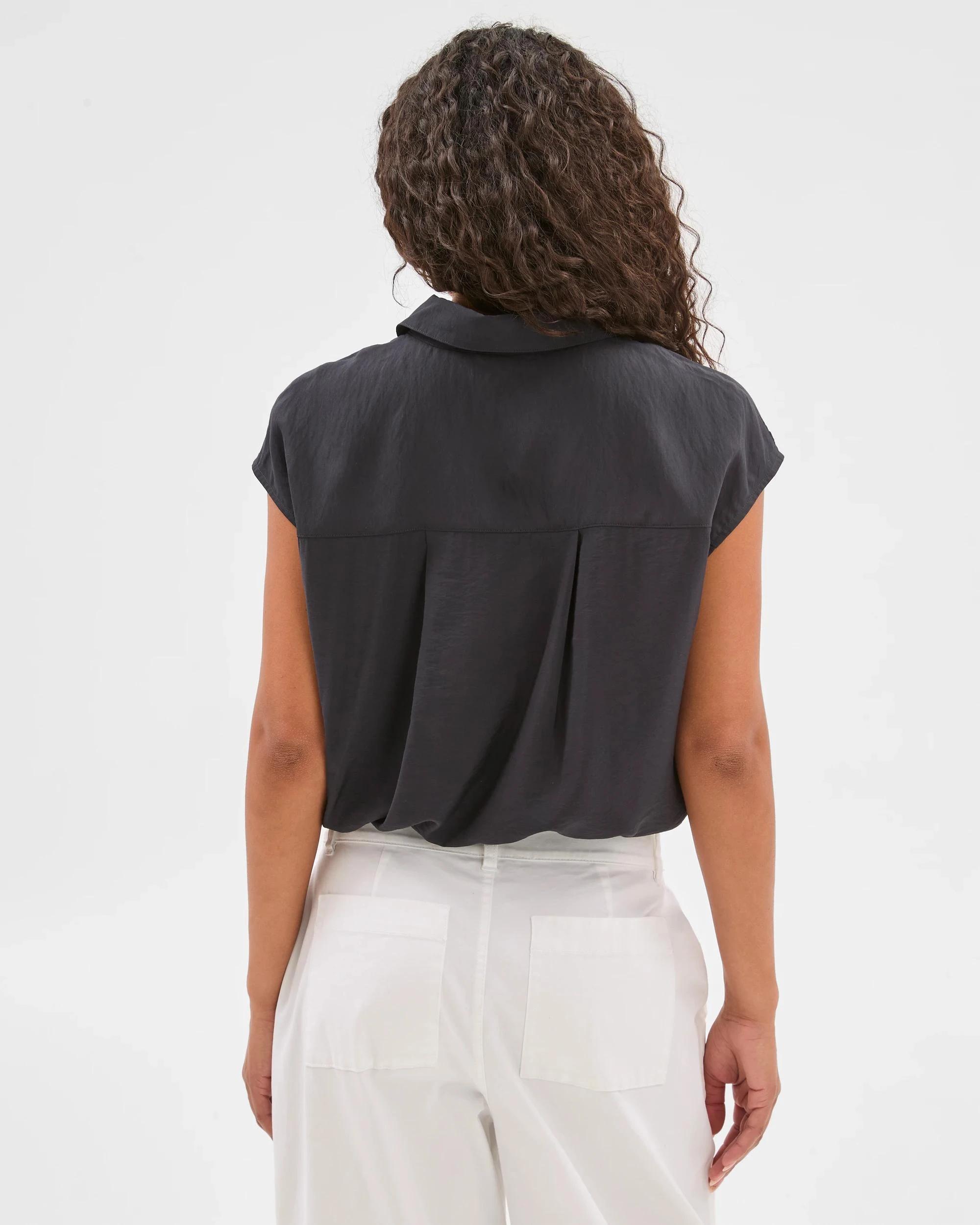 7 Target Elastic Hem Shirt BLACK, 7 of 7