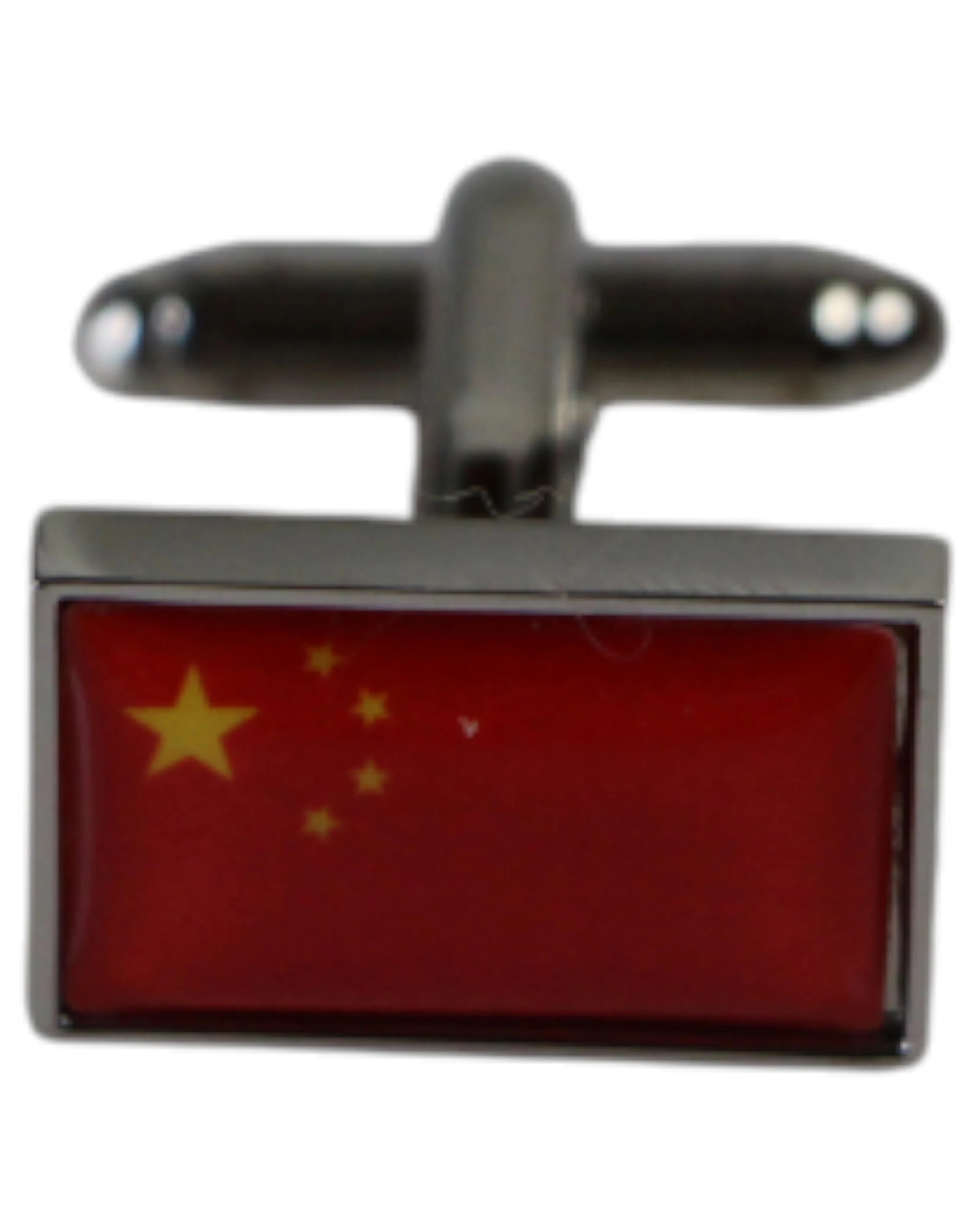 2 Zasel Mens Chinese China Flag Cufflinks - Multi, 2 of 3