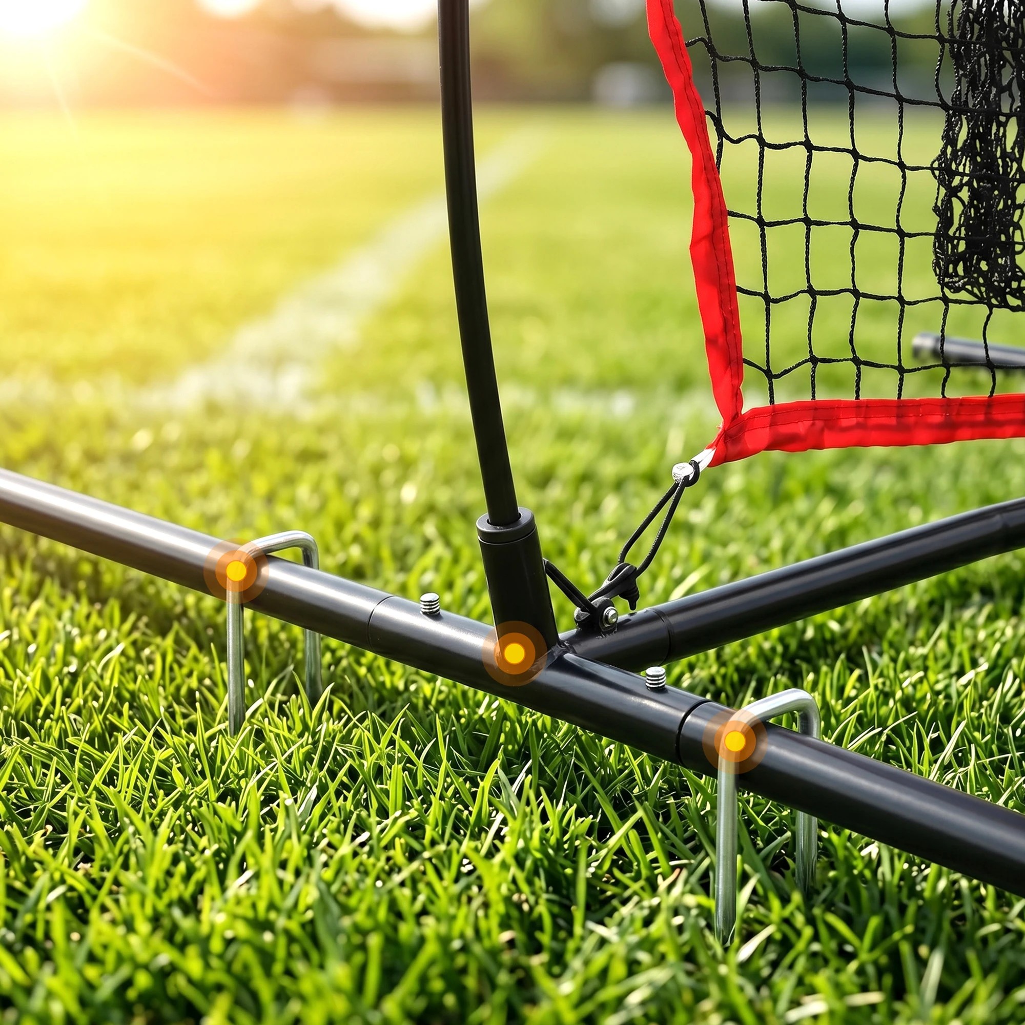 7 Everfit Football Training Net 5 Target Portable Soccer Goal Nets Rebounder - Red, 7 of 8
