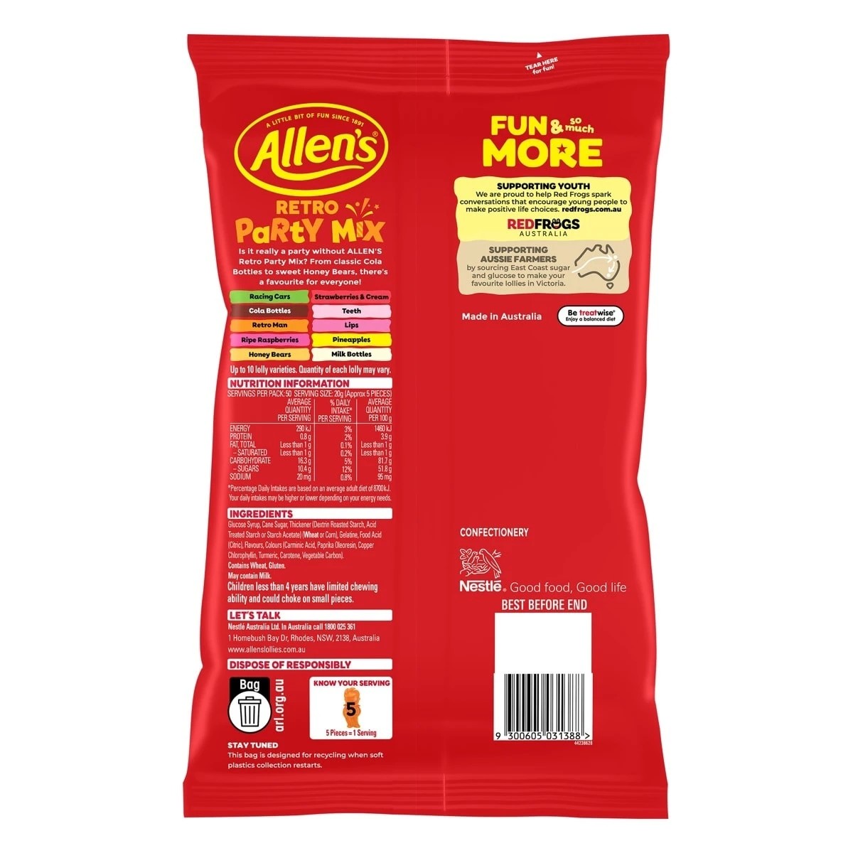 2 Allen's Retro Party Mix Lollies 1kg, 2 of 3