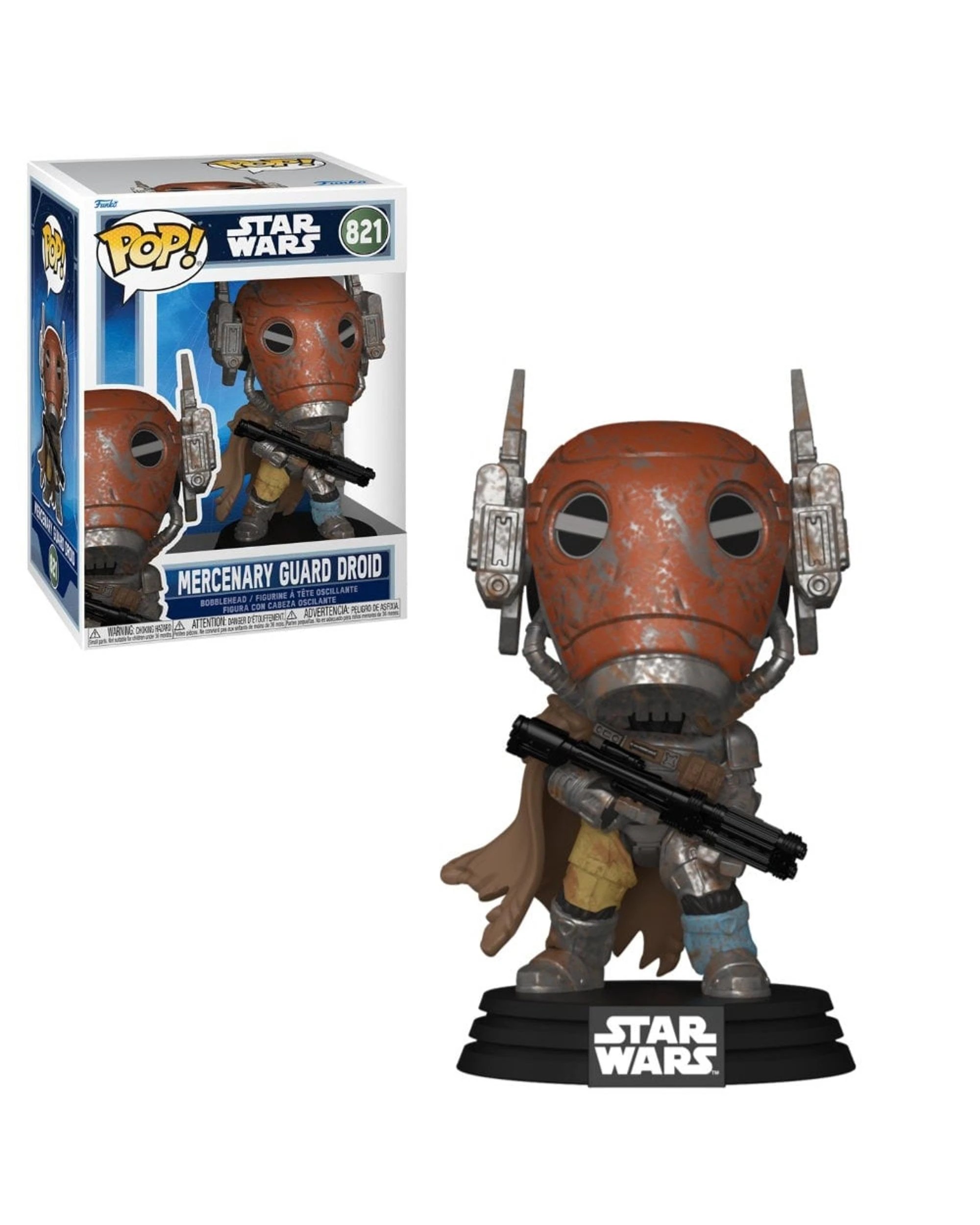 1 Star Wars The Mandalorian and Grogu: Mercenary Guard Droid Bobblehead Funko POP! Vinyl, 1 of 3