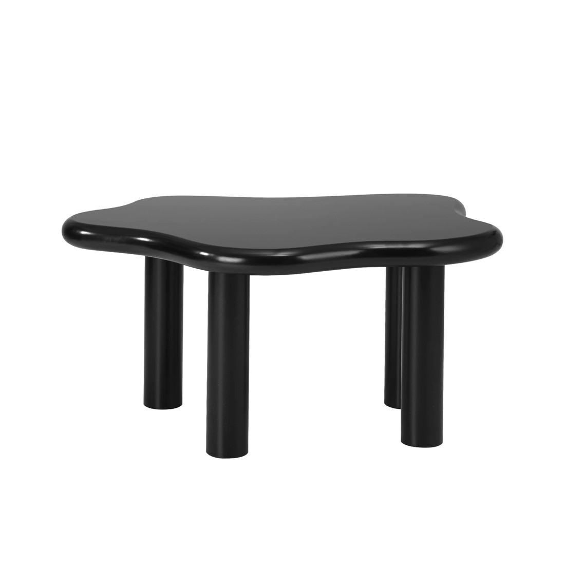 9 Oikiture Coffee Table Side Tables Sofa Cafe Desk Cloud Irregular
 - Black, 9 of 10
