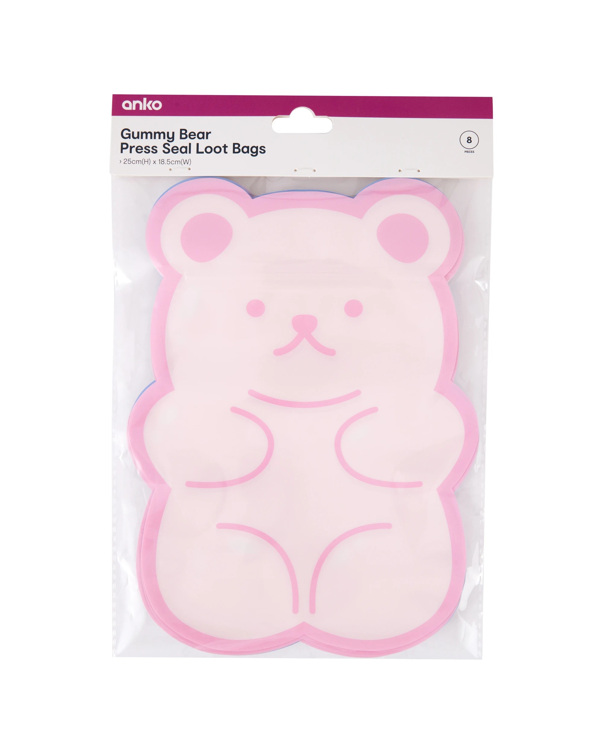 4 8 Piece Gummy Bear Snap Lock Treat Bags, 4 of 4