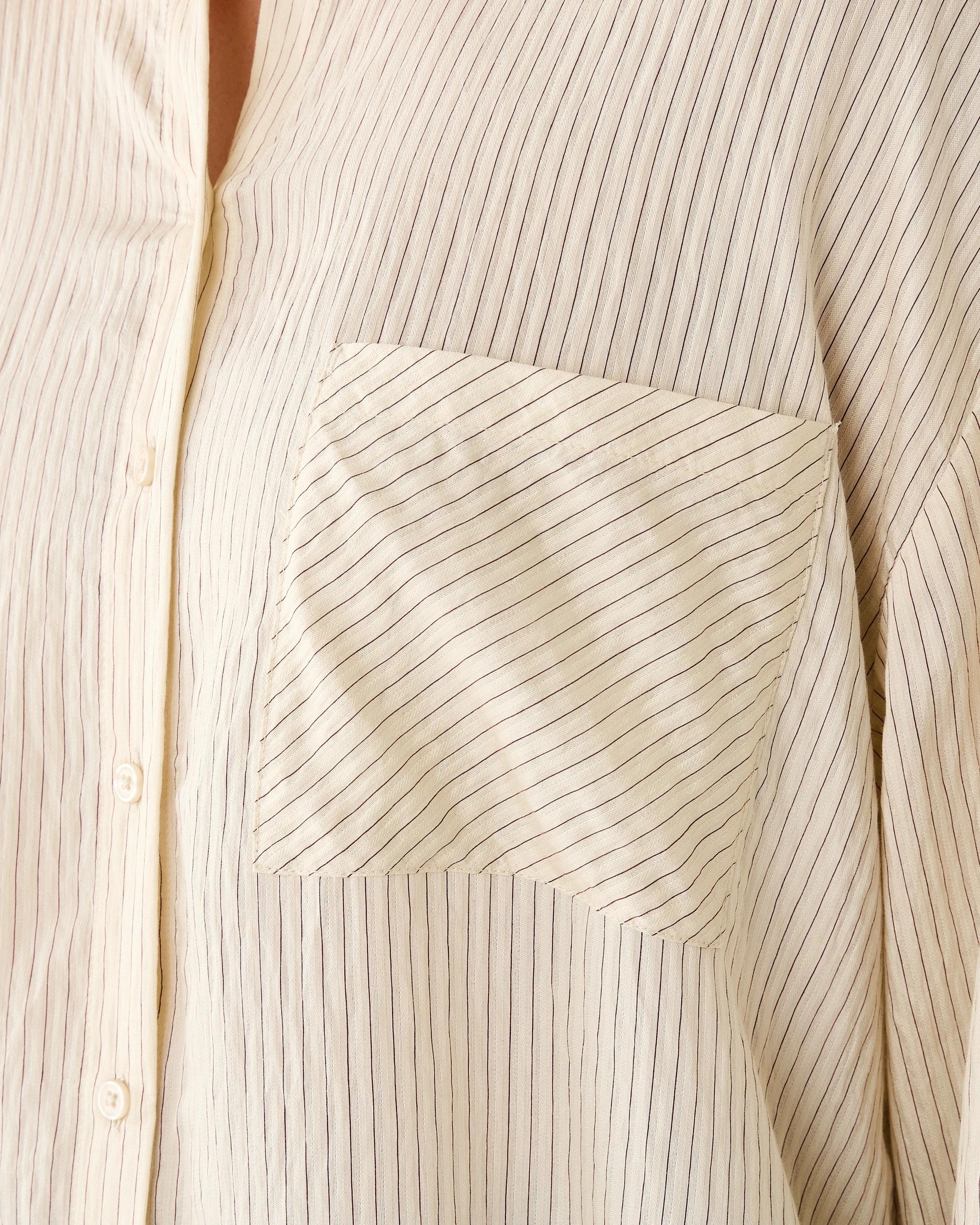 7 Long Sleeve Stripe Shirt Strp Crepe, 7 of 9