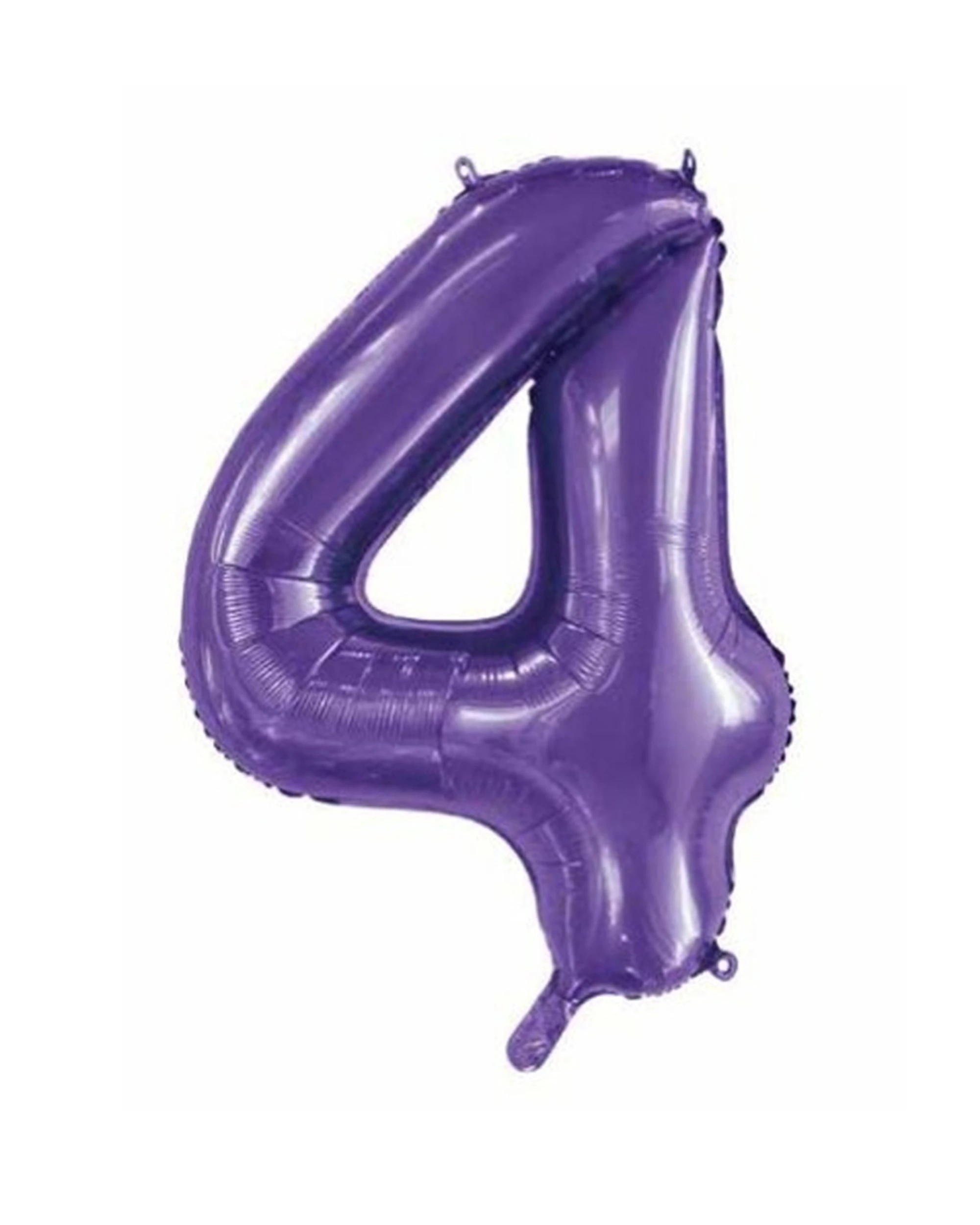 1 Alpen Decrotex Foil Balloon Number 4 Party Decoration 34 Inches - Purple, 1 of 1
