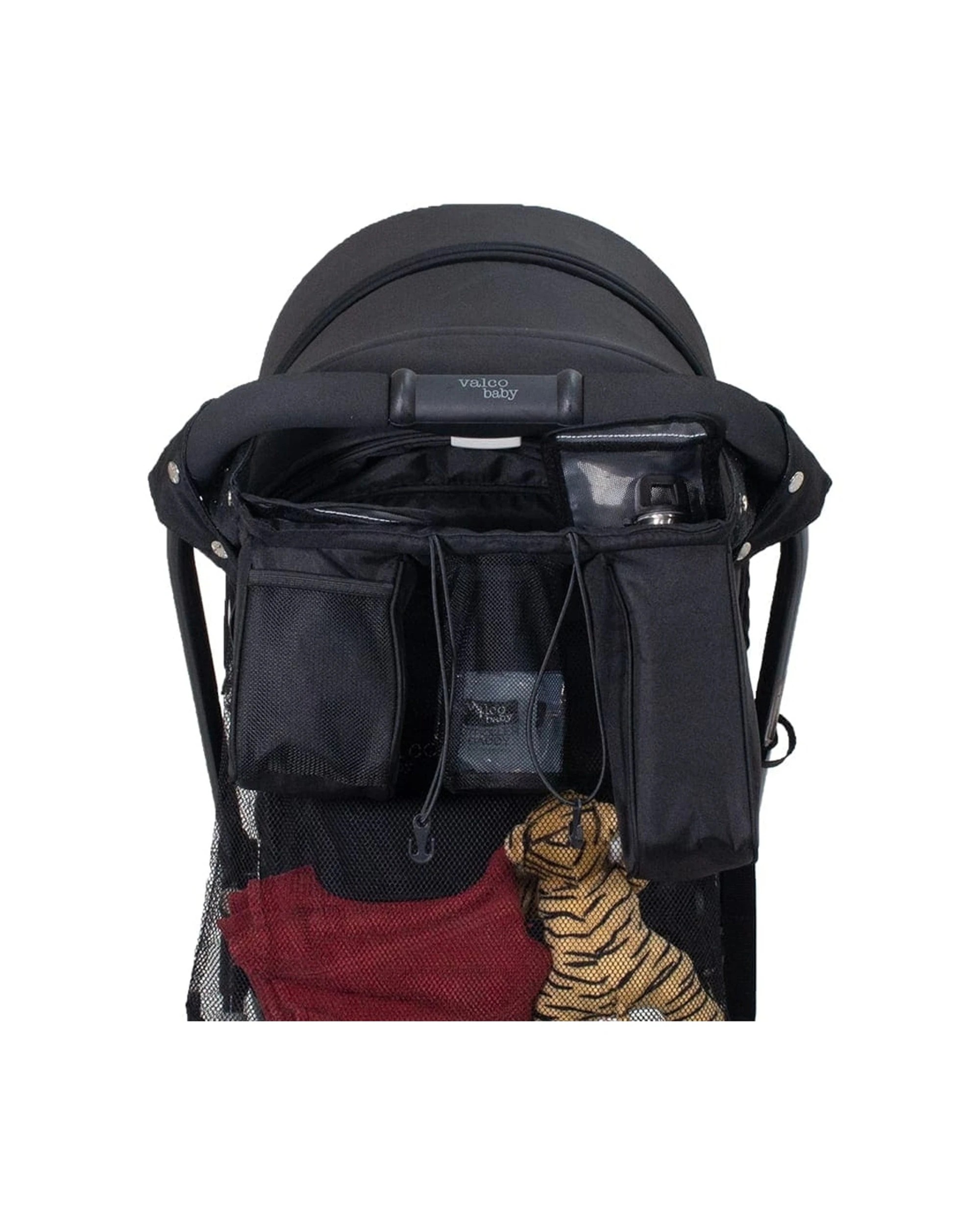 2 ValcoBaby Stroller Pram Caddy Organiser Universal Insulated With Gel Packs - Black, 2 of 5