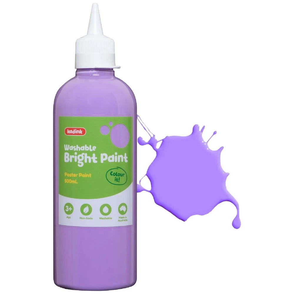 1 Kadink Washable Bright Poster Paint 500mL Lilac, 1 of 2