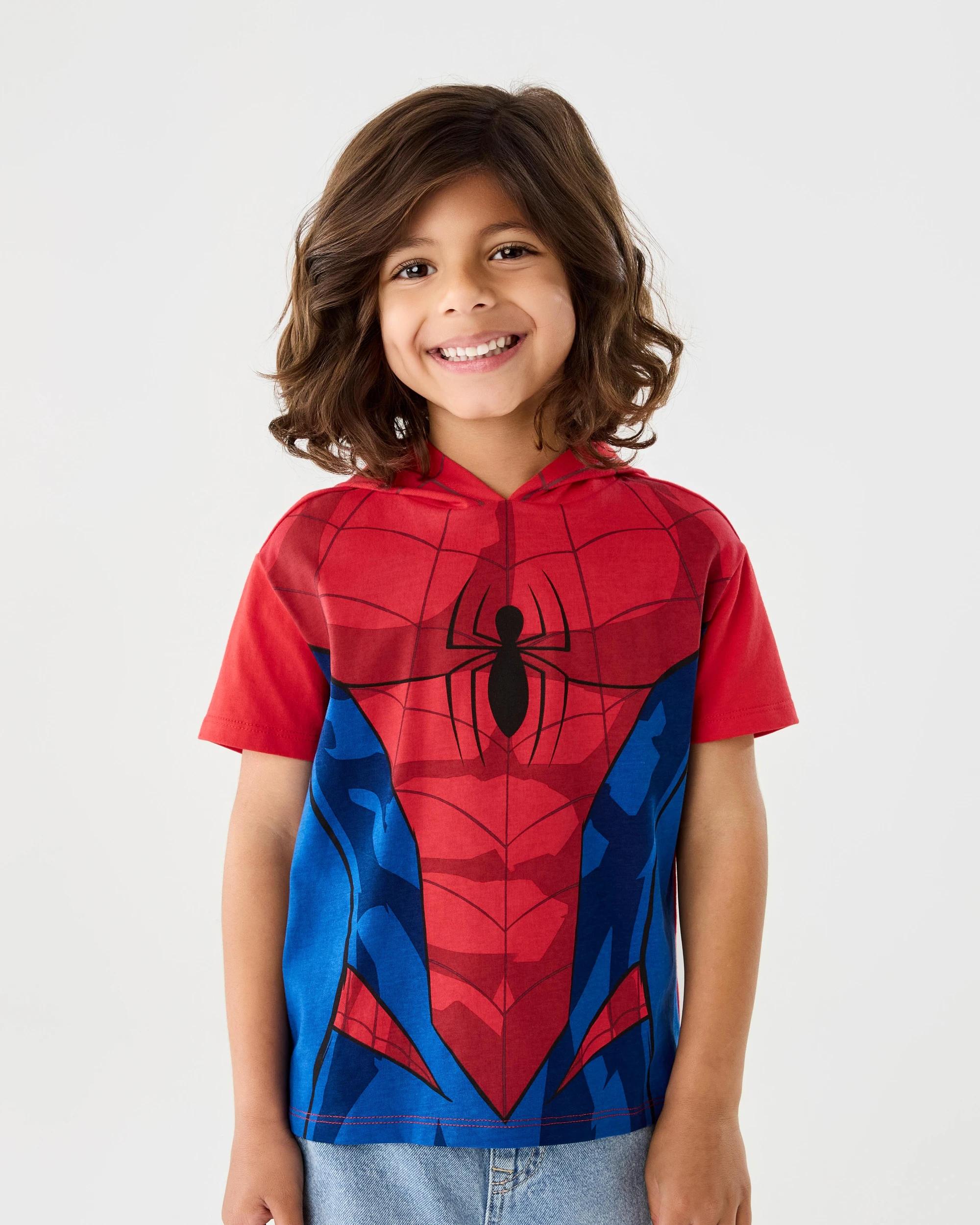 1 Spider-Man License Character Hooded T-shirt Spiderman, 1 of 8