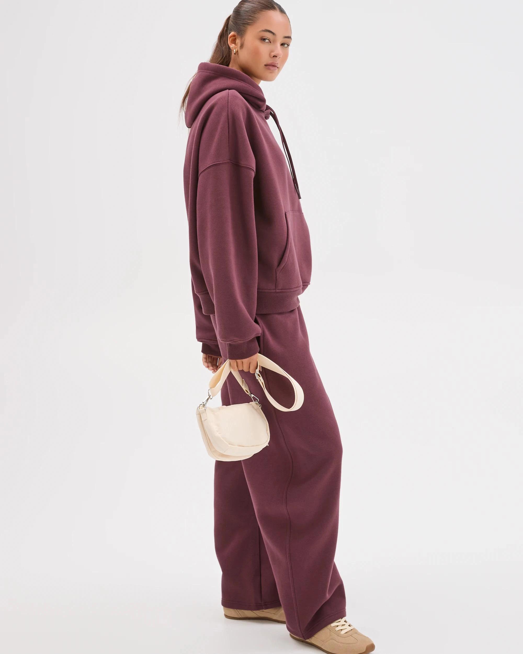 4 Lily Loves Australian Cotton Blend Hoodie BURGUNDY, 4 of 7