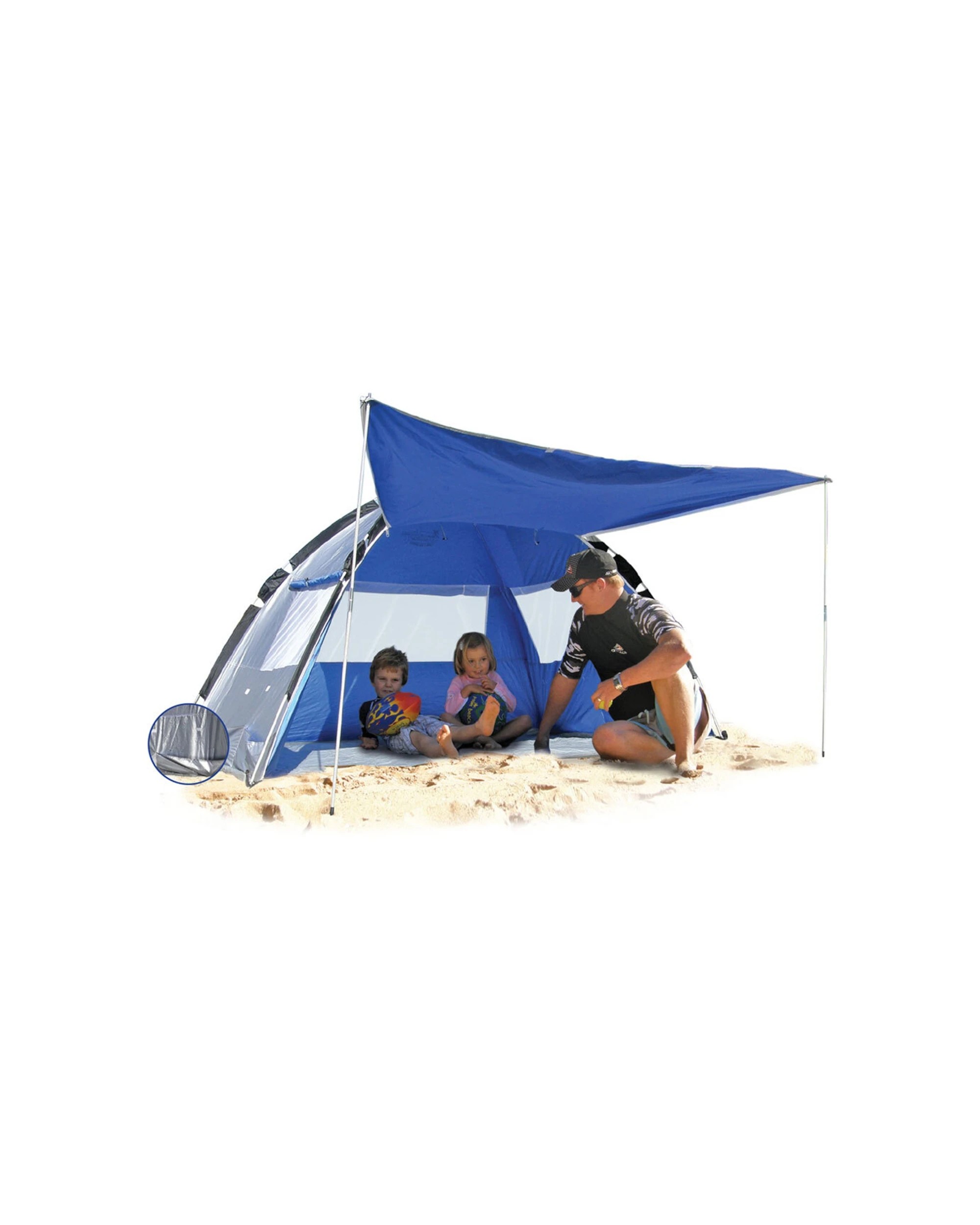 1 Land & Sea Sports Australia Deluxe Beach Pop-Up Zip Front Tent - Assorted, 1 of 1