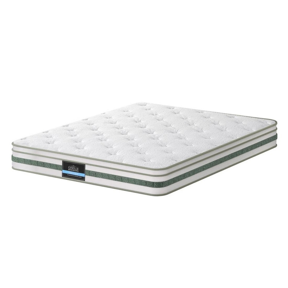 1 Giselle Bedding Green Tea Foam Pocket Spring Mattress Queen Bed
 - green, 1 of 7