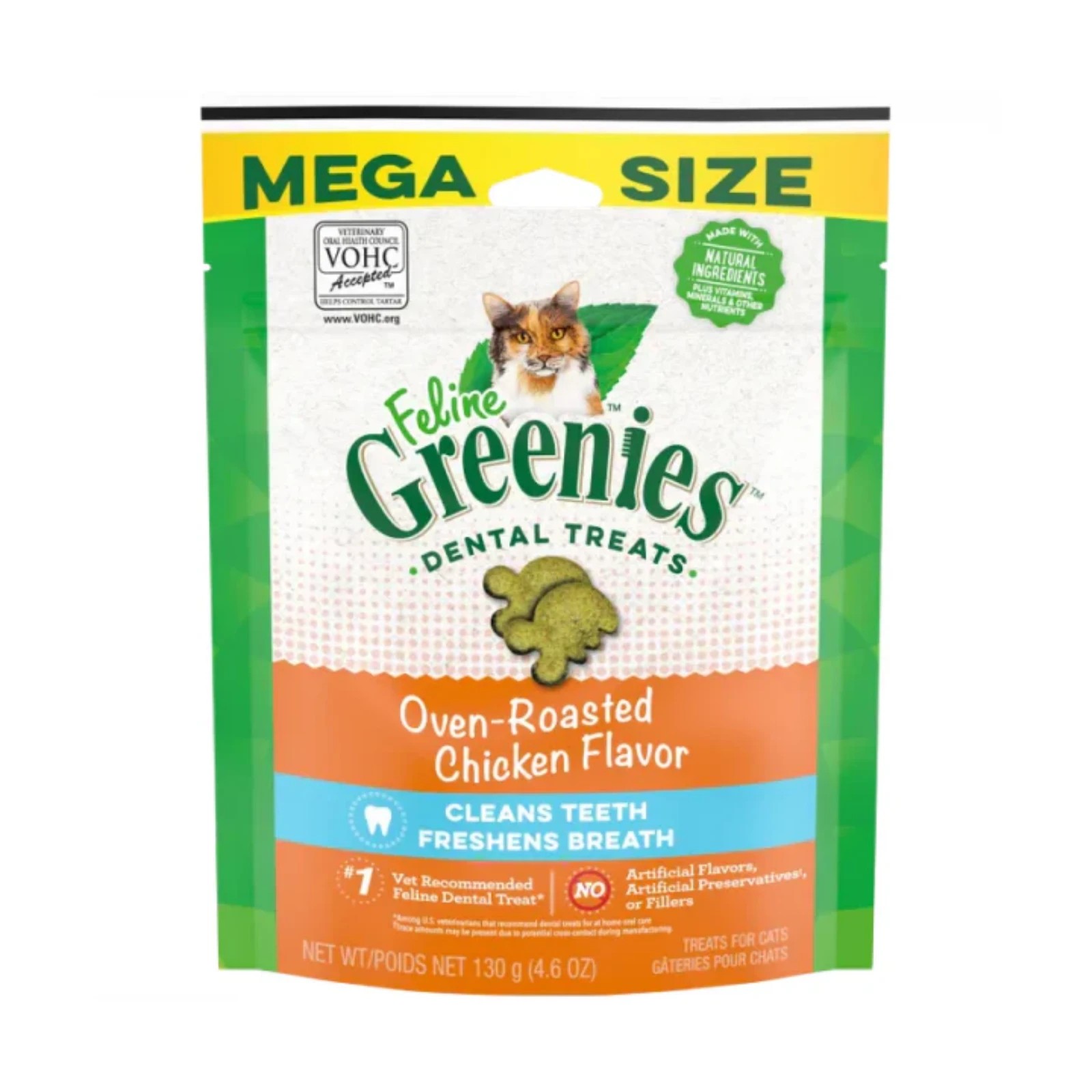 1 Greenies Cat Treats Dental Roast Chicken 130g, 1 of 7