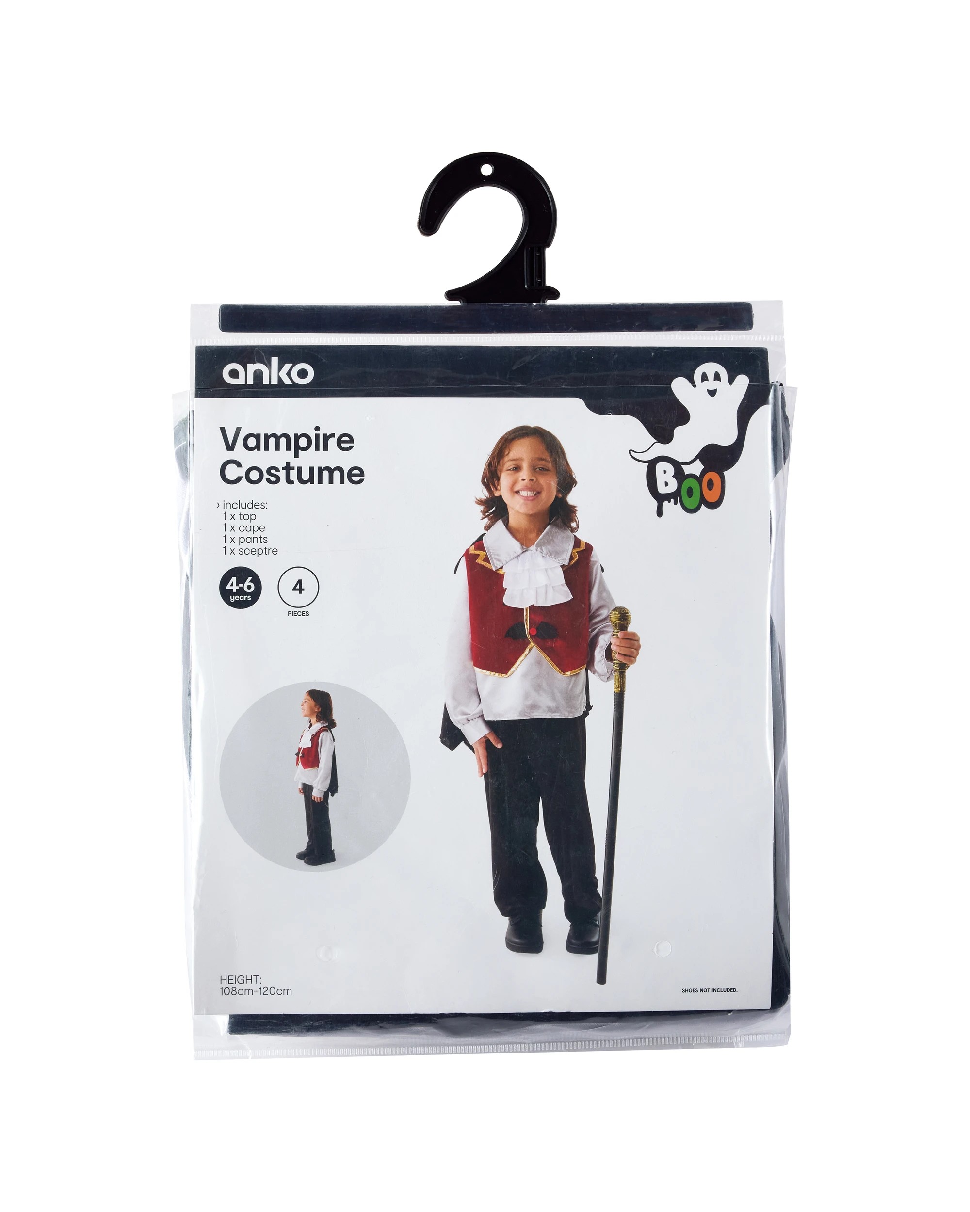 9 4 Piece Vampire Costume - Ages 4-6, 9 of 10