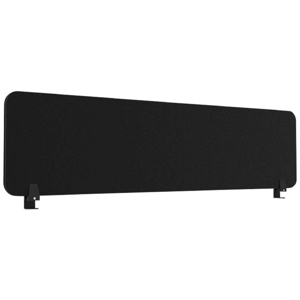 1 Furnx Eco Panel Screen Side Mount 1490 x 400 mm Black/Black Commercial Desking Accessories, 1 of 2