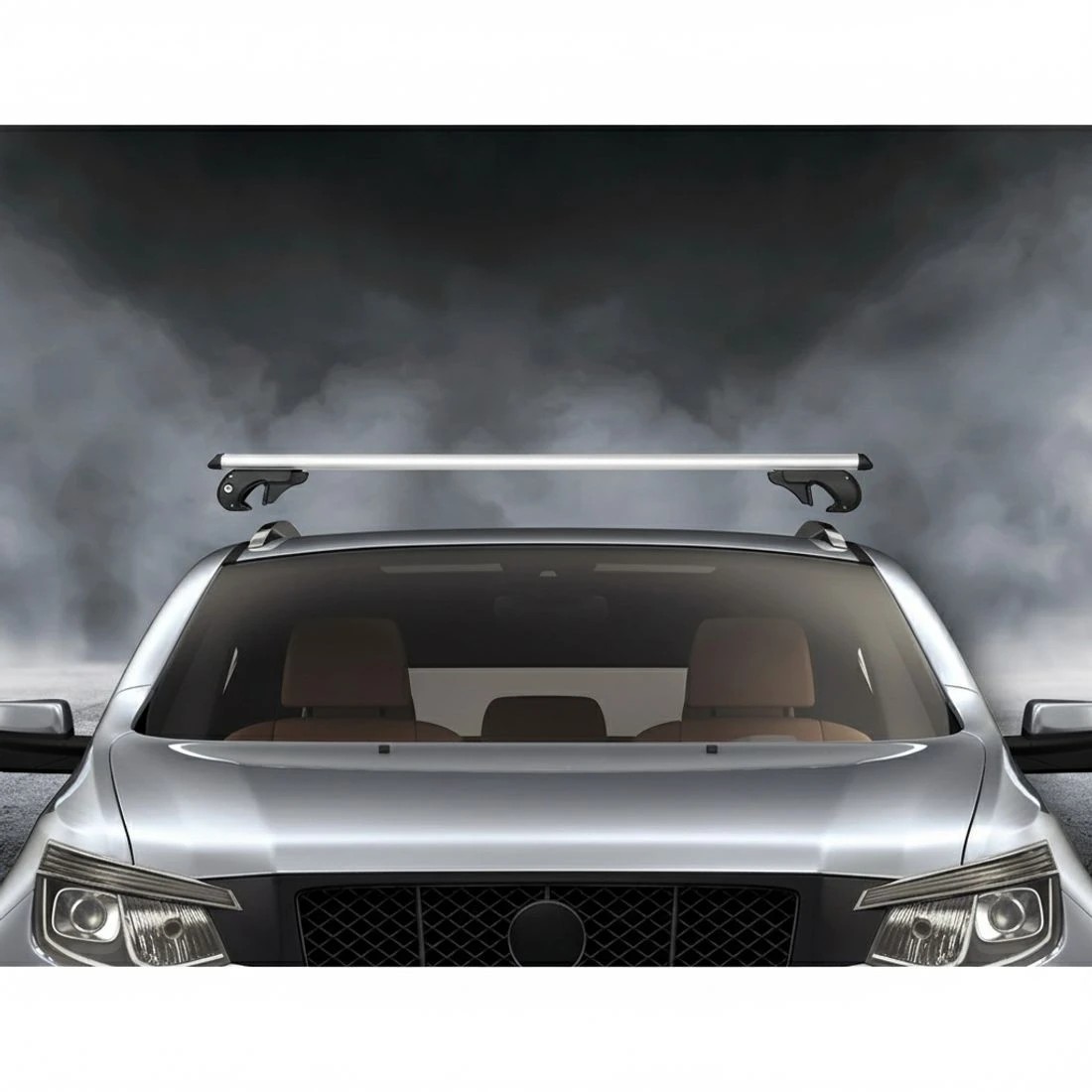 4 Giantz Universal Car Roof Racks Pod Aluminium Cross Bars Adjustable 108cm - Silver, 4 of 7