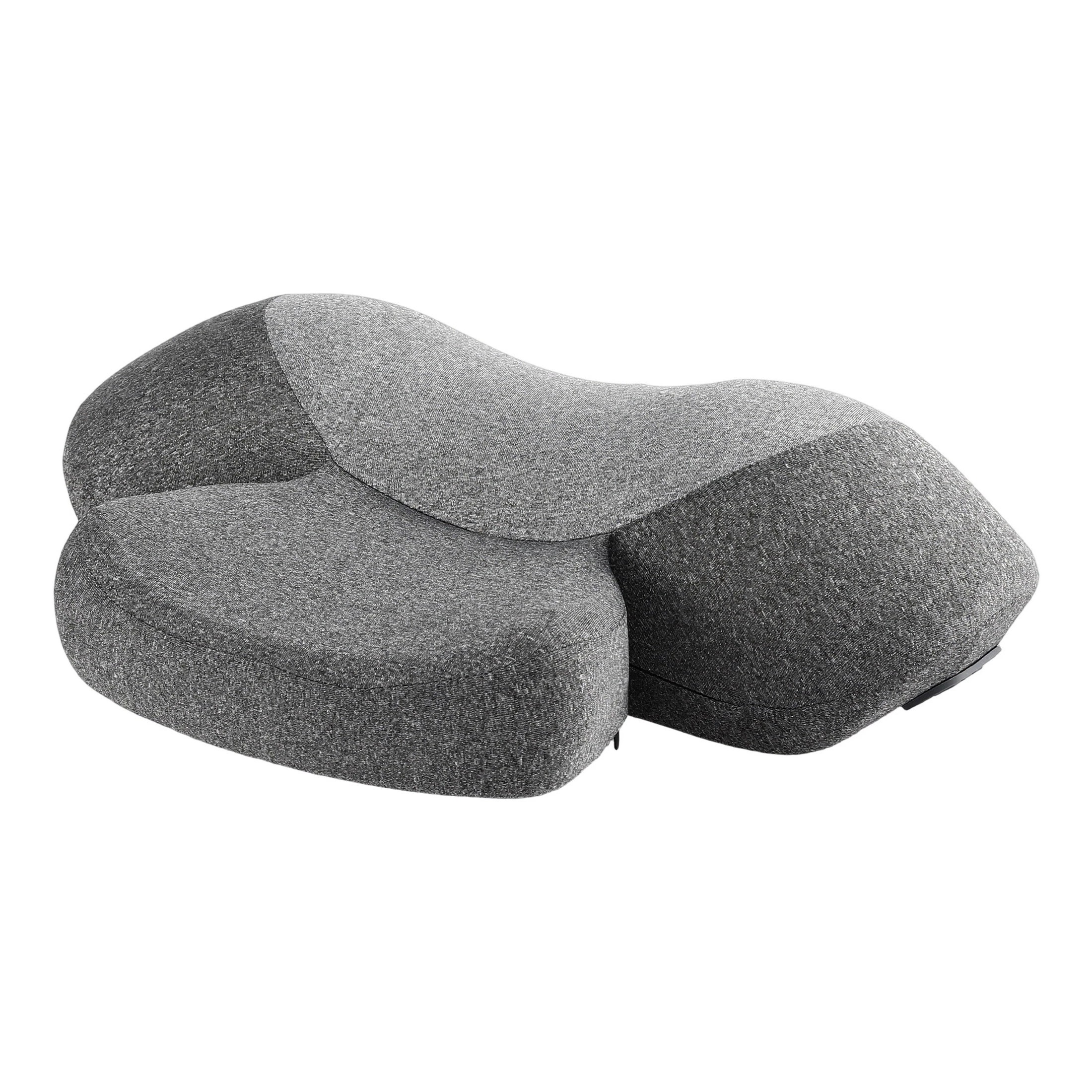 1 Livemor 2-in-1 Neck Massager Pillow with Heat, Cervical Support Memory Foam Massage Pillow - Grey, 1 of 7