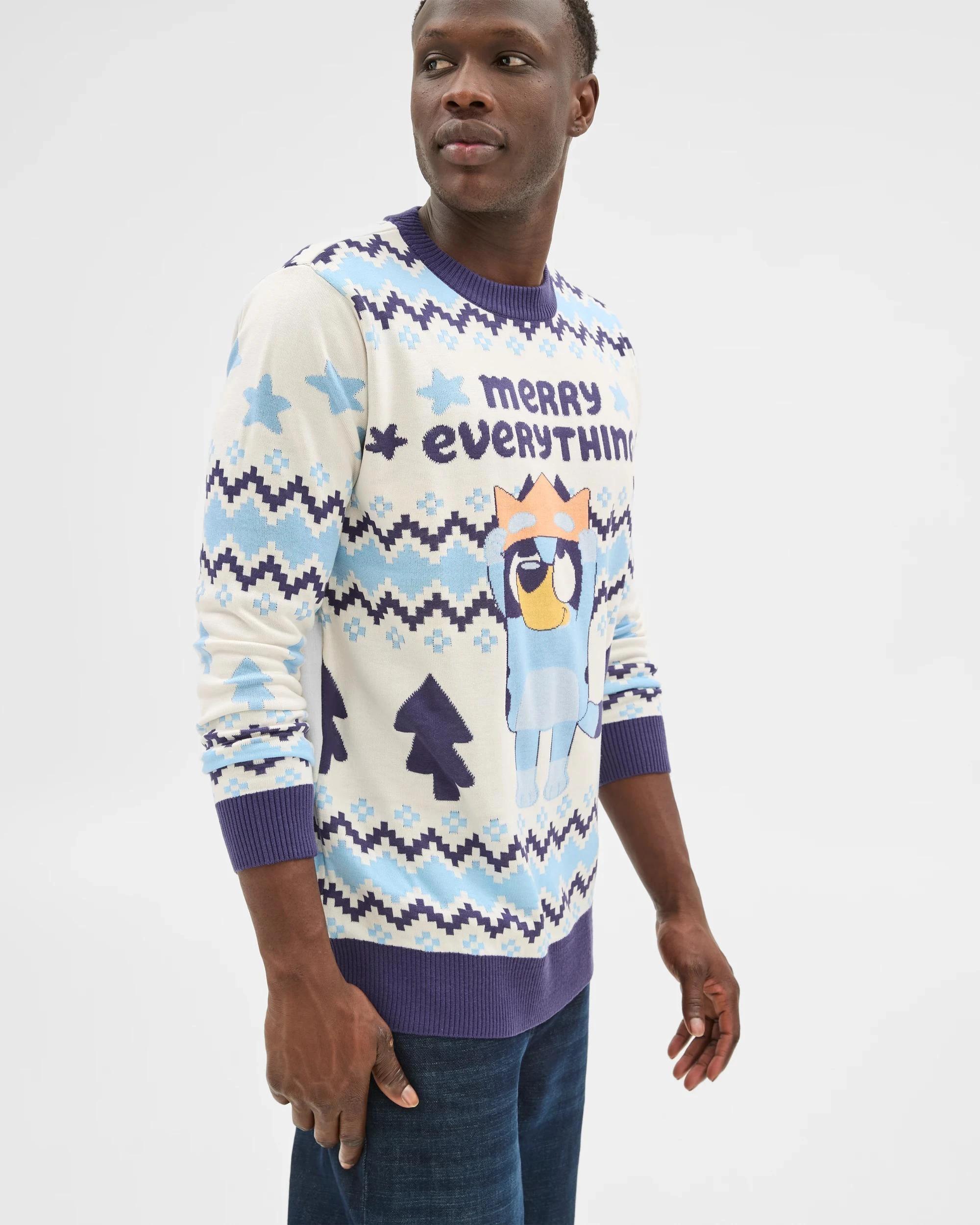 5 Licensed Christmas Bluey Jumper BLUE, 5 of 6