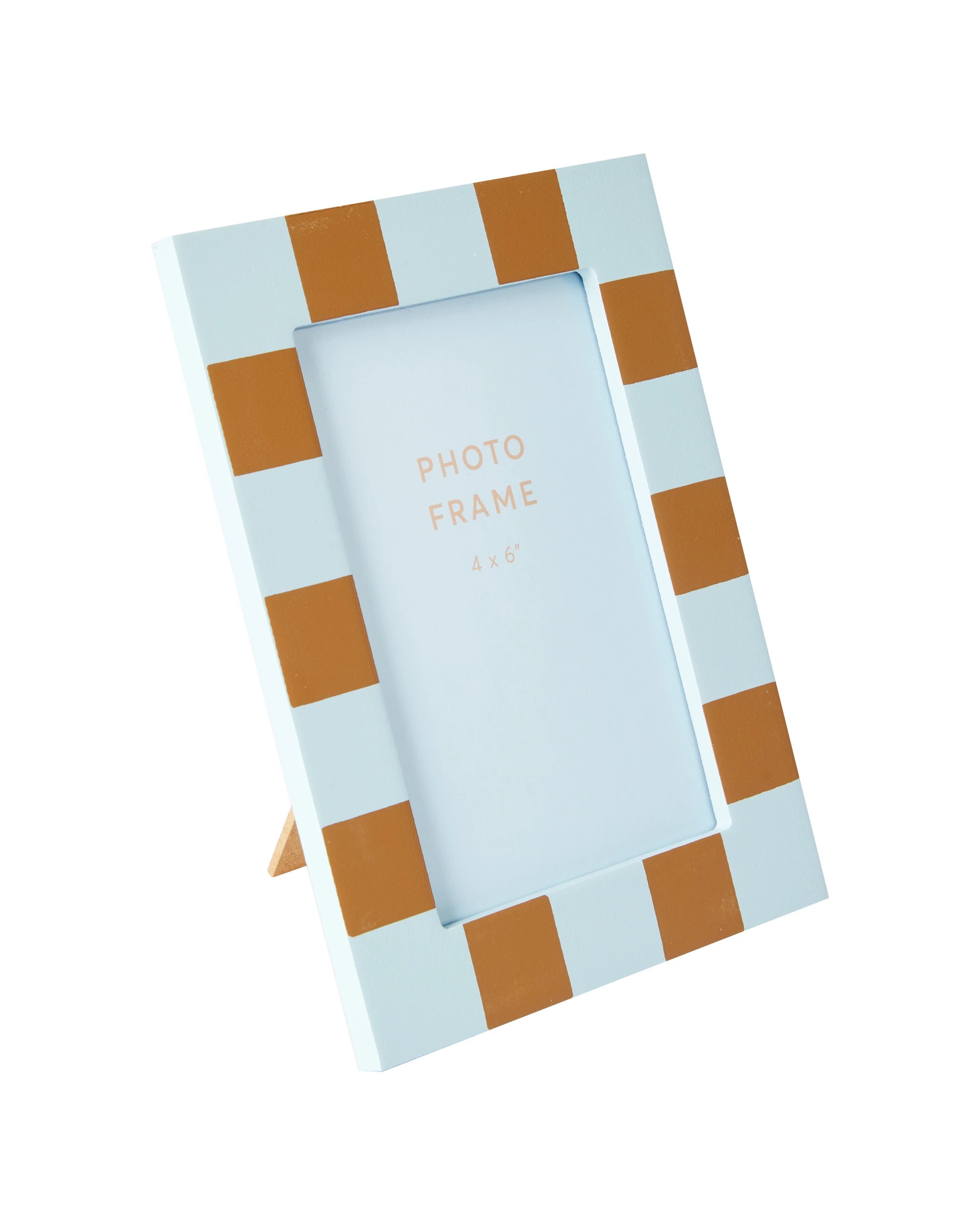 2 Check Photo Frame 4in. x 6in. - Blue and Tan, 2 of 5