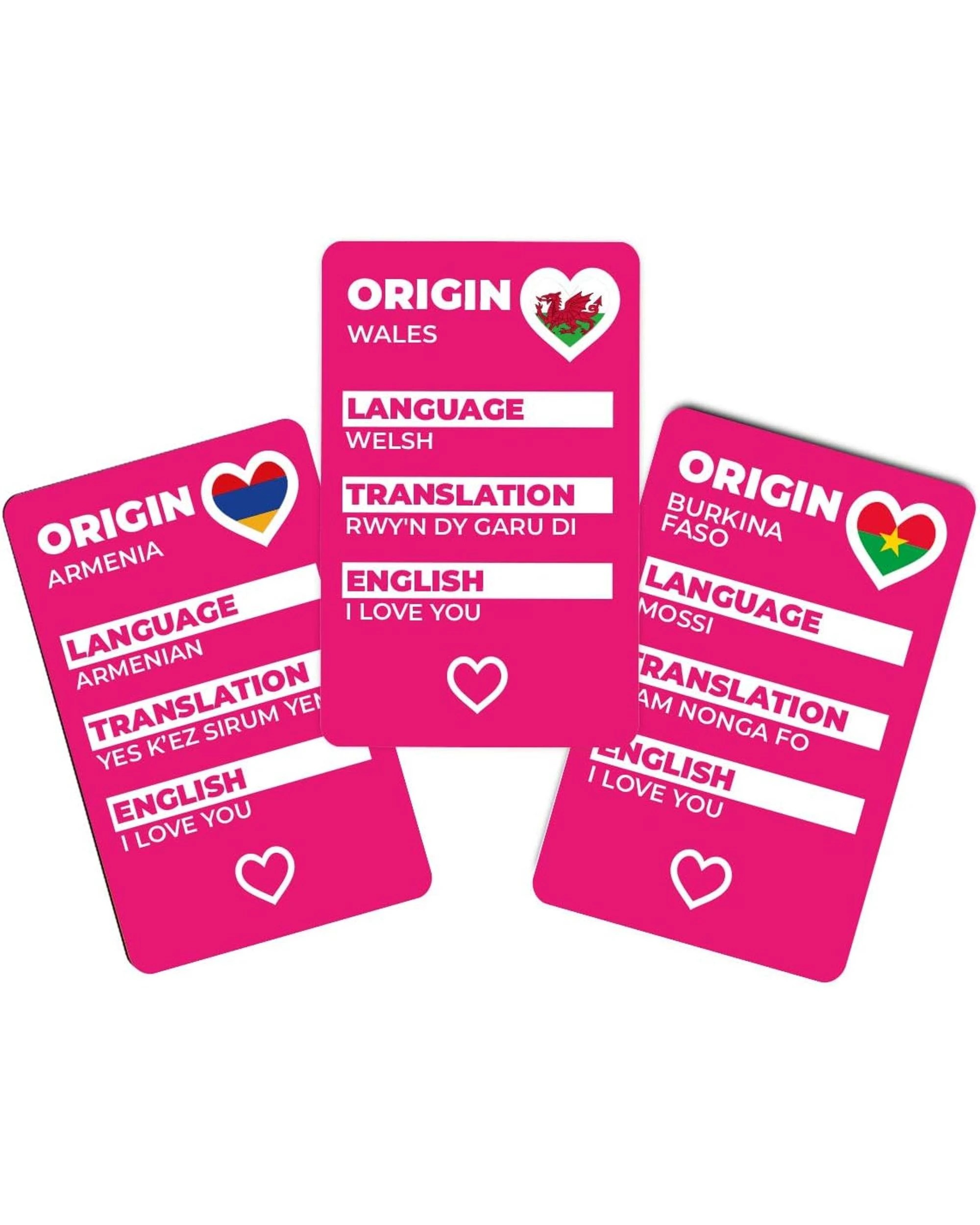 3 How to Say I Love You Around The World Cards, 3 of 4