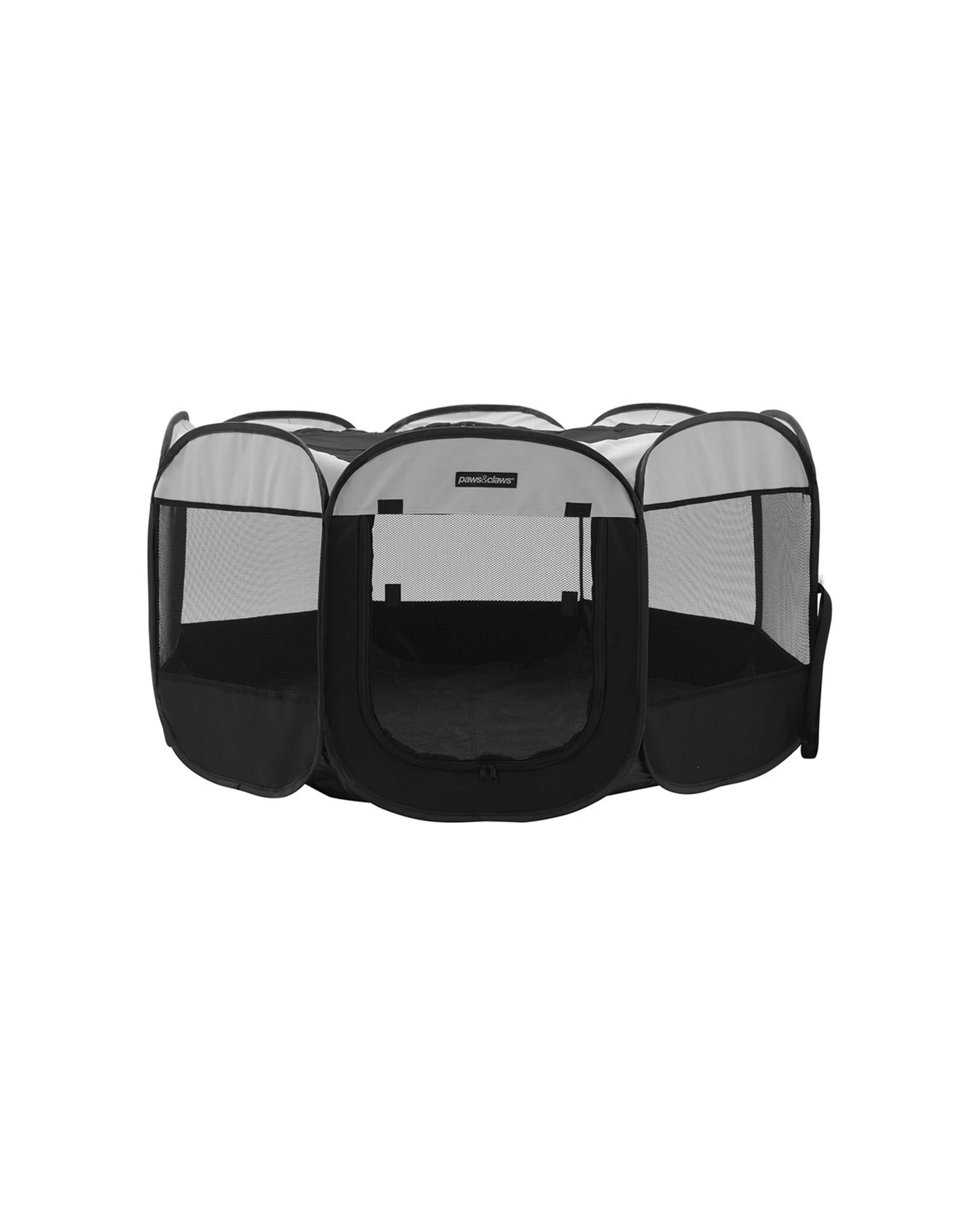 1 Paws And Claws Foldaway 136cm Dog Playpen Indoor Outdoor Large Black Pen For Pets - Black, 1 of 7