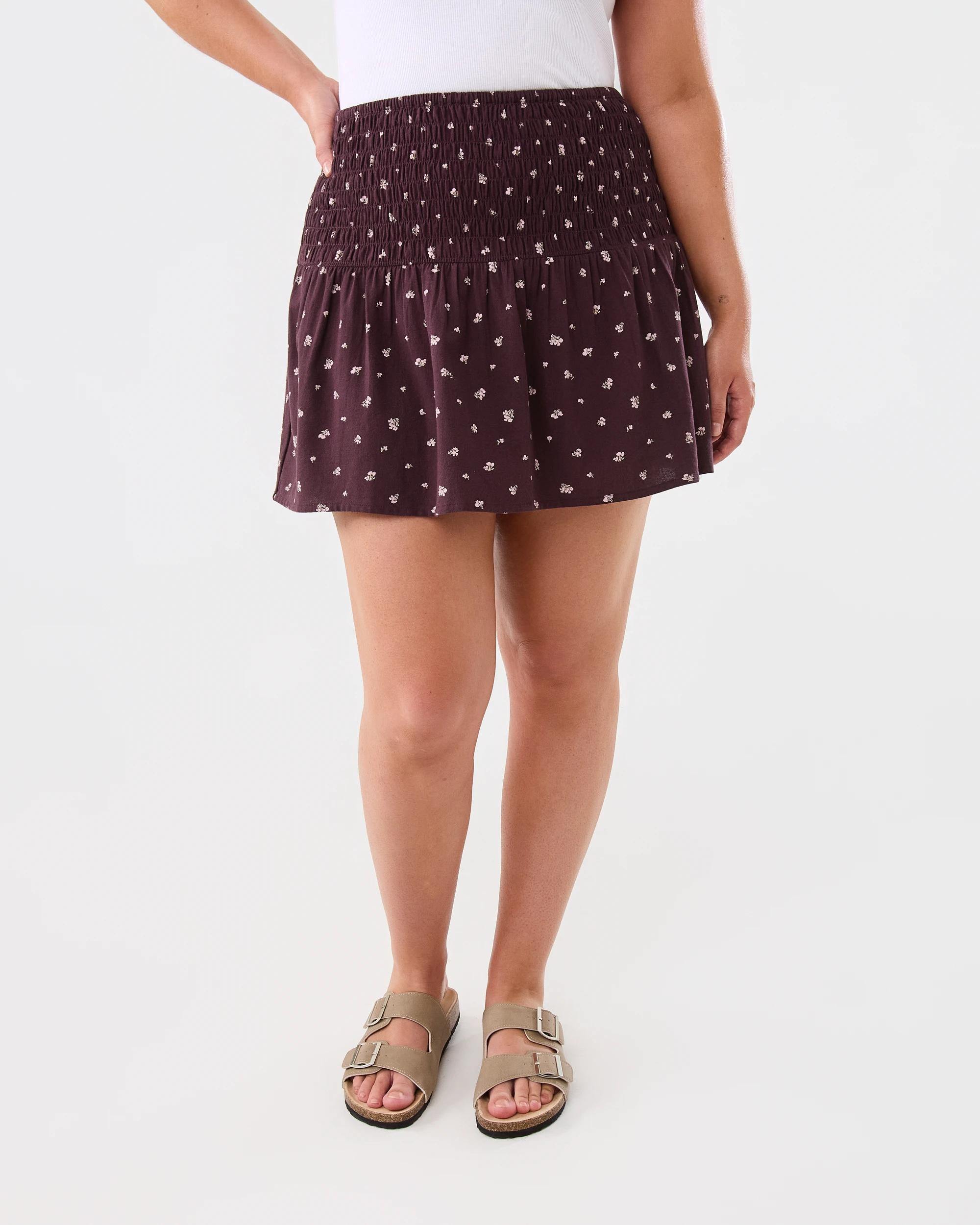 6 Shirred Mini Skirt Ditsy Fdge, 6 of 6