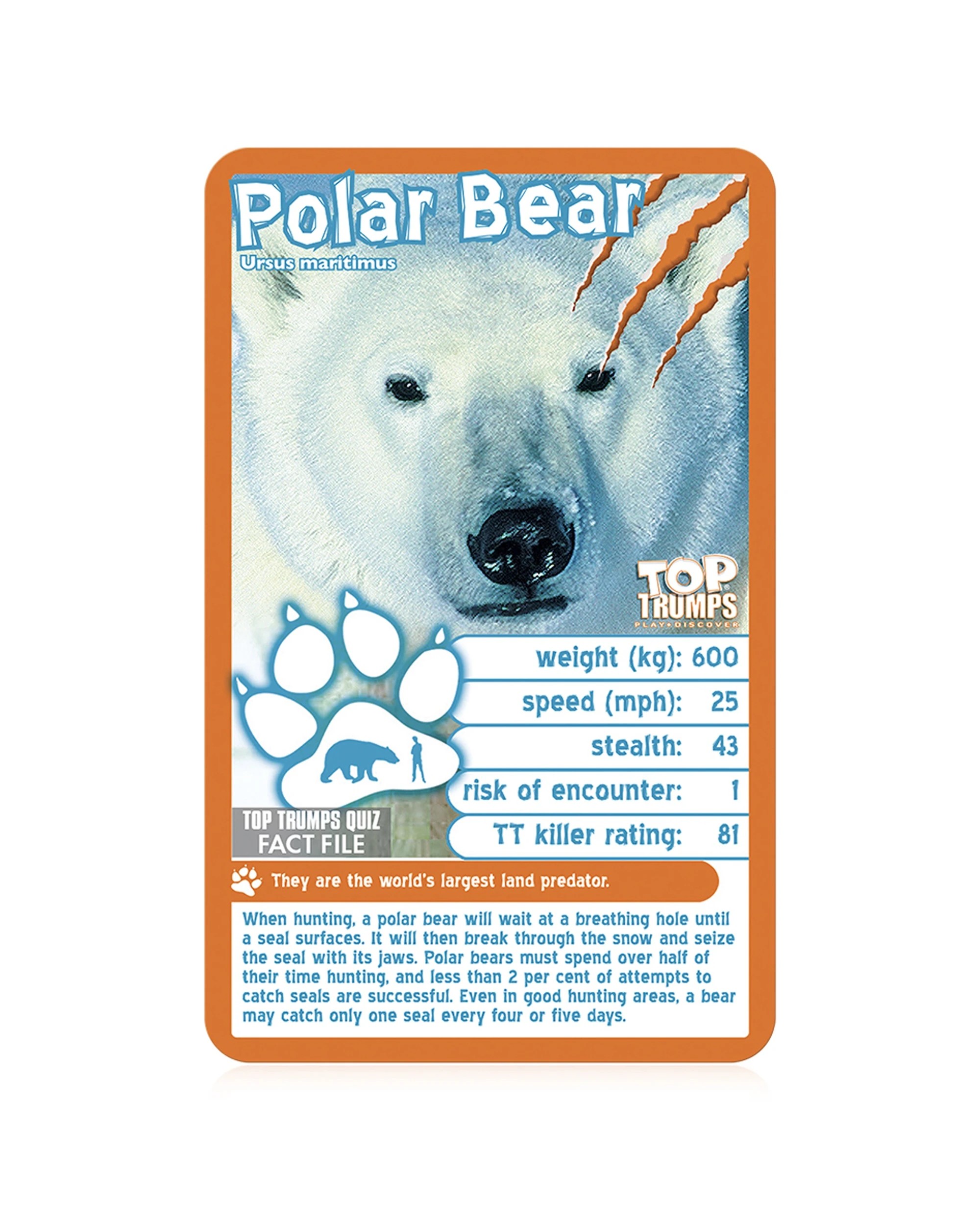 3 Top Trumps Deadliest Predators 14cm Card Game Kids Toy - Multi, 3 of 5