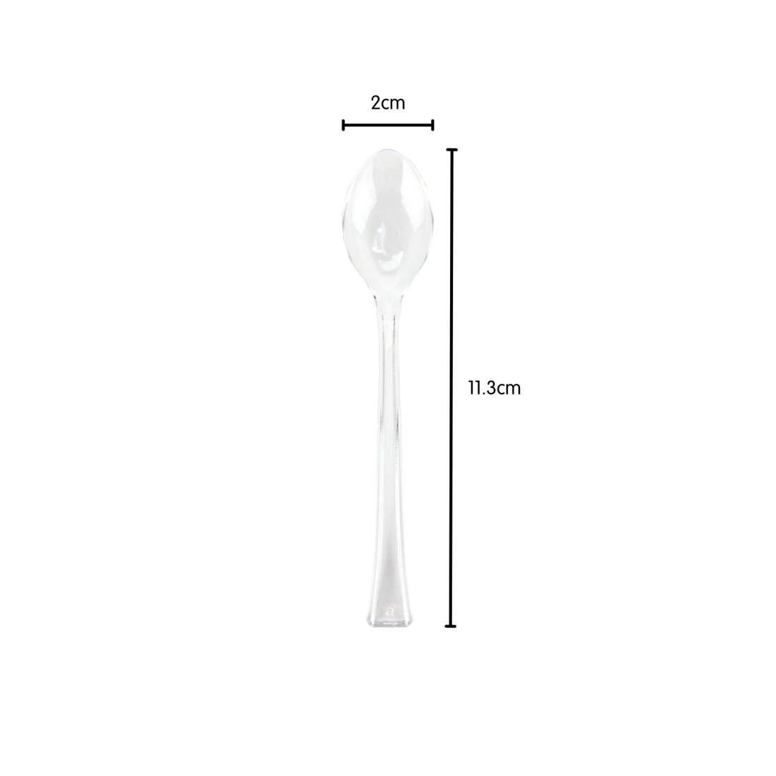2 Partyware Clear Reusable Mini Cocktail Spoons (Pack of 40), 2 of 4