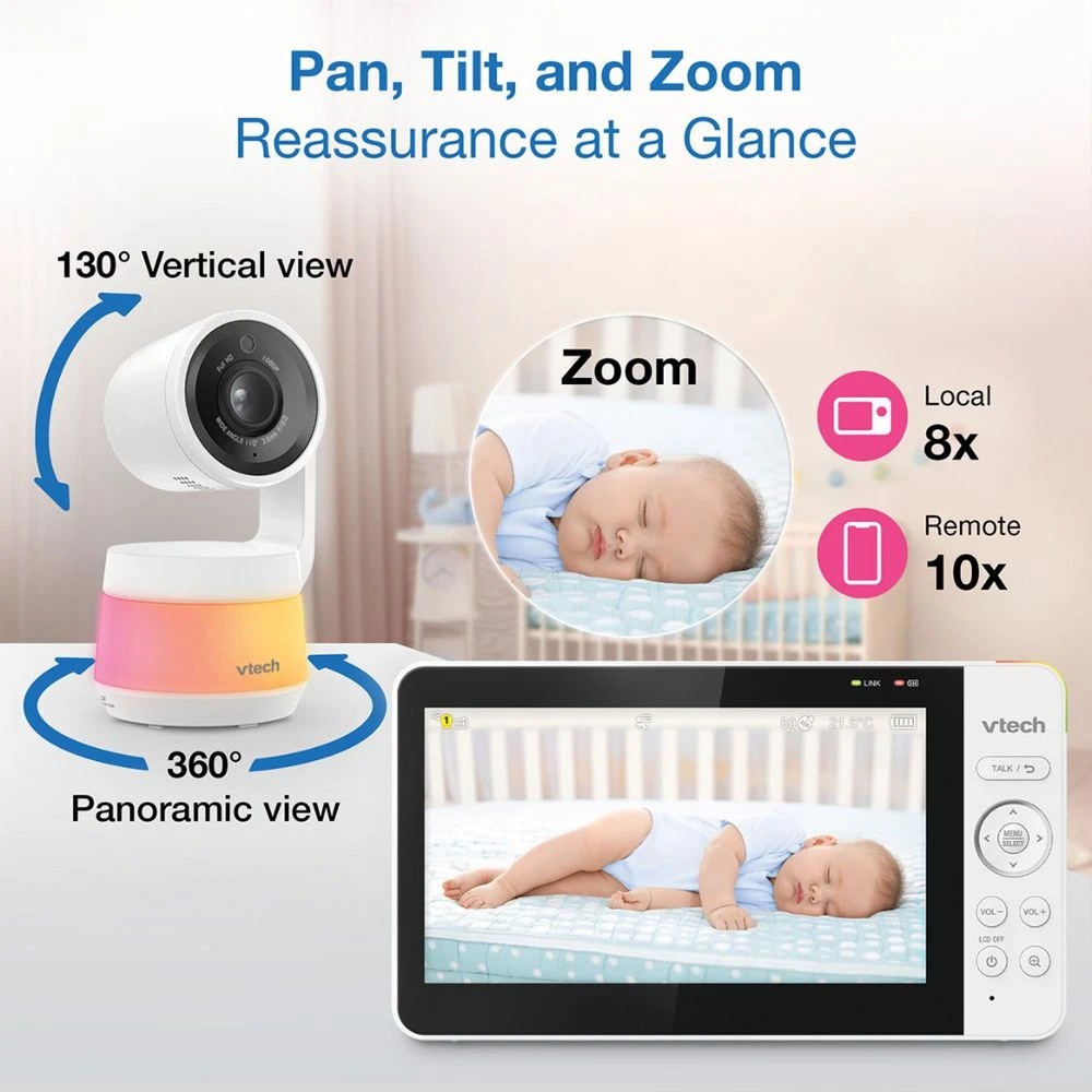 7 Vtech 7" Smart Pan & Tilt Baby Monitor, 7 of 9