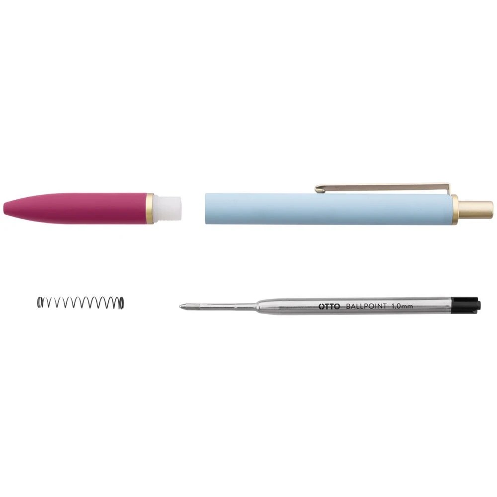 6 Otto Premium Miami Ballpoint Pen 1mm Burgundy Sky Blue, 6 of 7