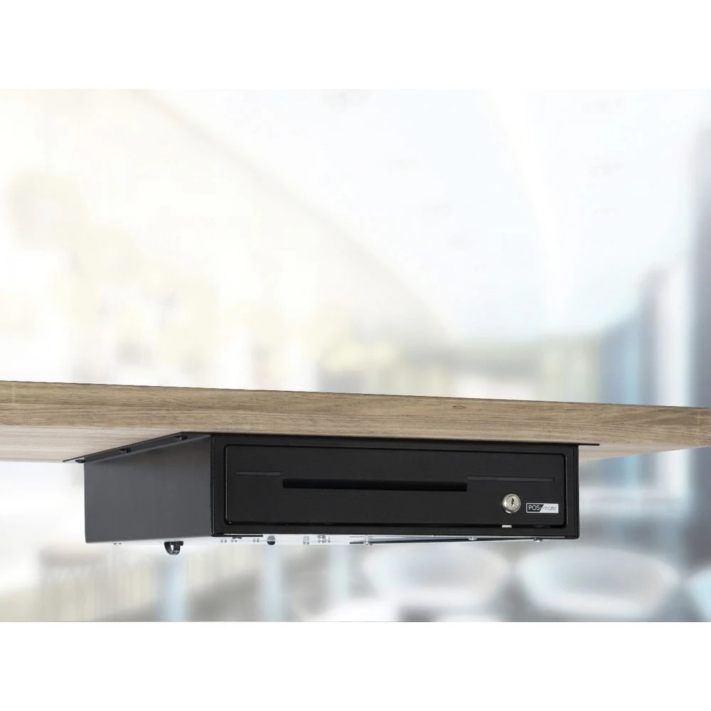 3 POS-mate Cash Drawer Under Counter Mounting Brackets Black, 3 of 5