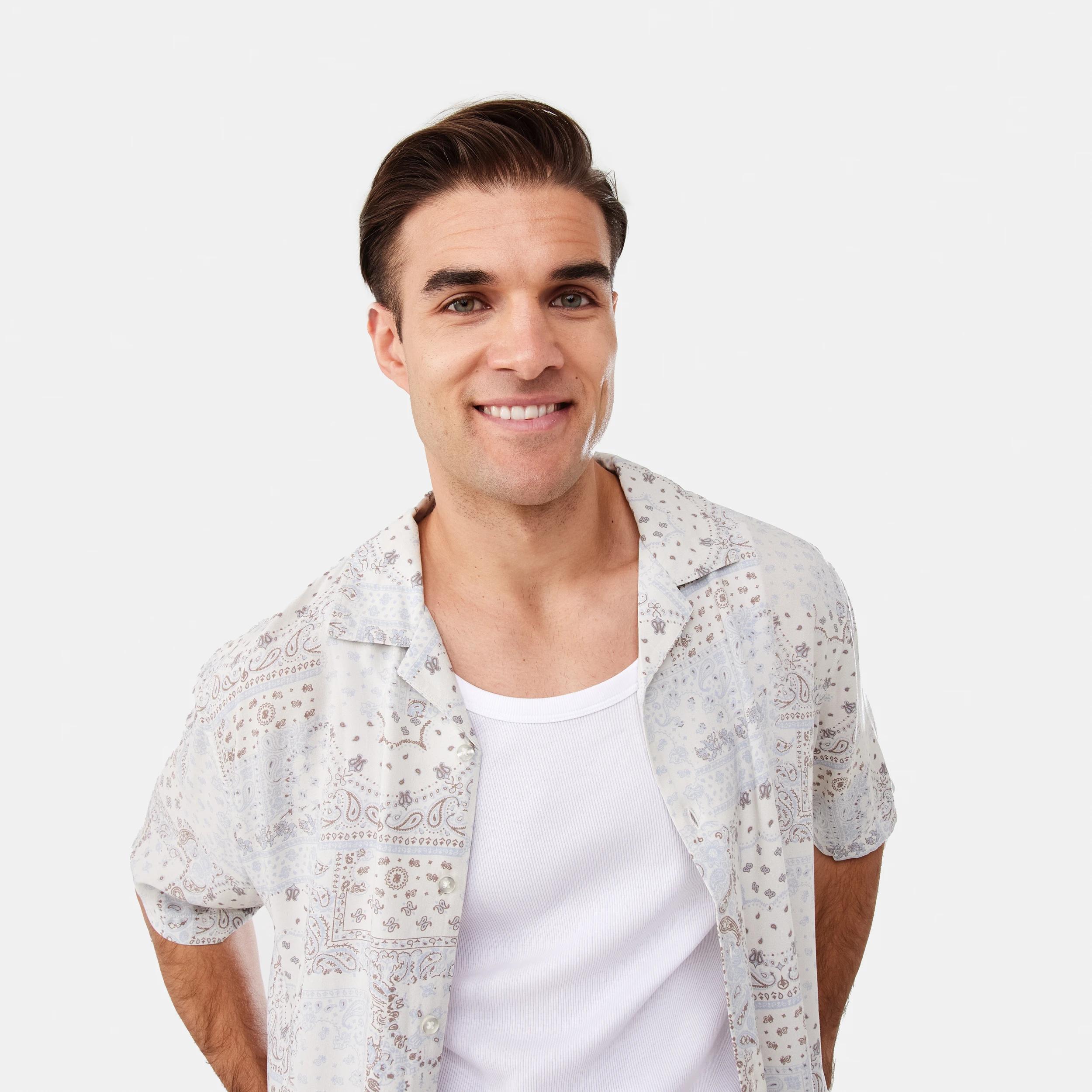 6 Short Sleeve Resort Print Shirt Bandana, 6 of 10