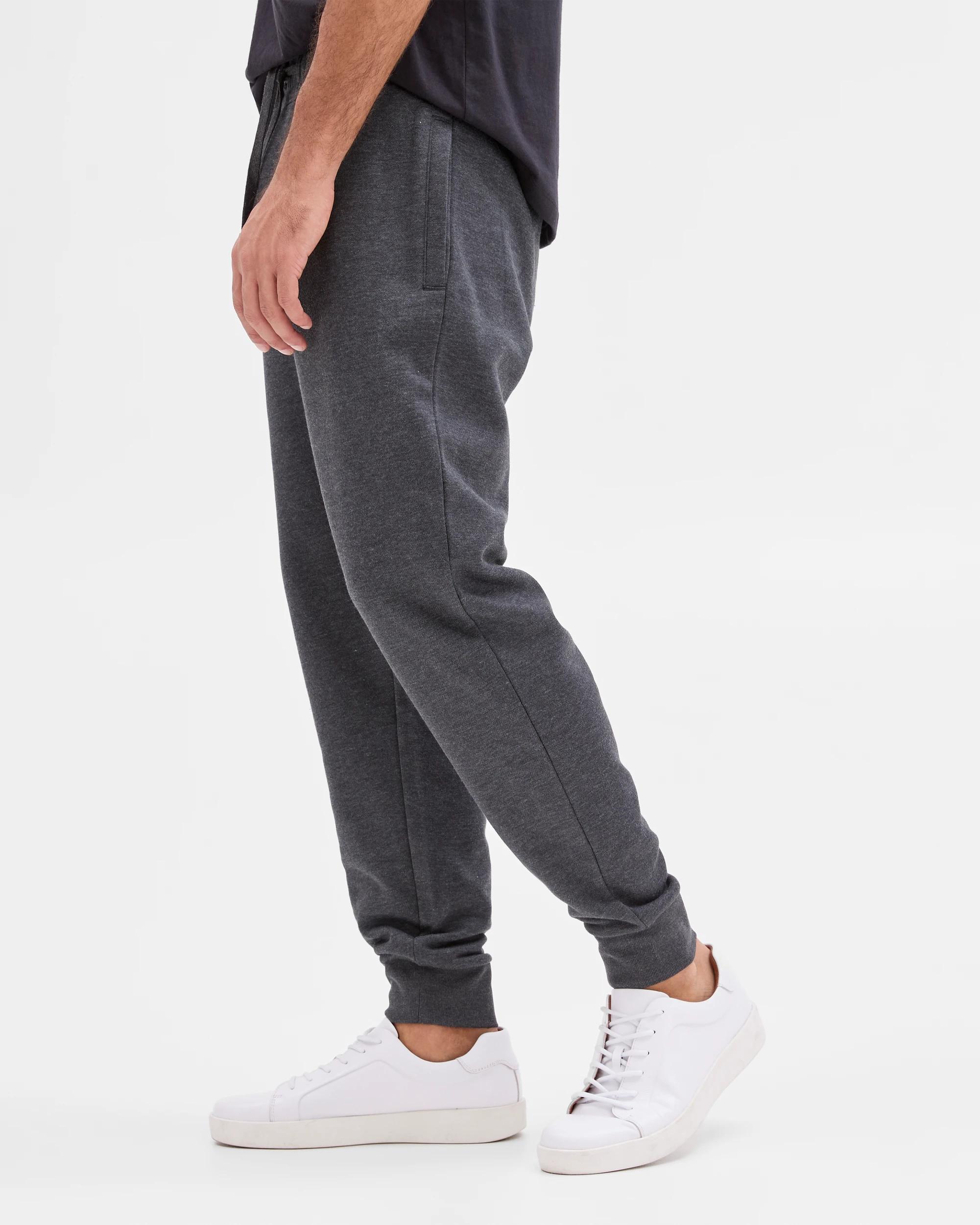 3 Target Man Australian Cotton Blend Cuffed Trackpants CHAR MARLE, 3 of 5