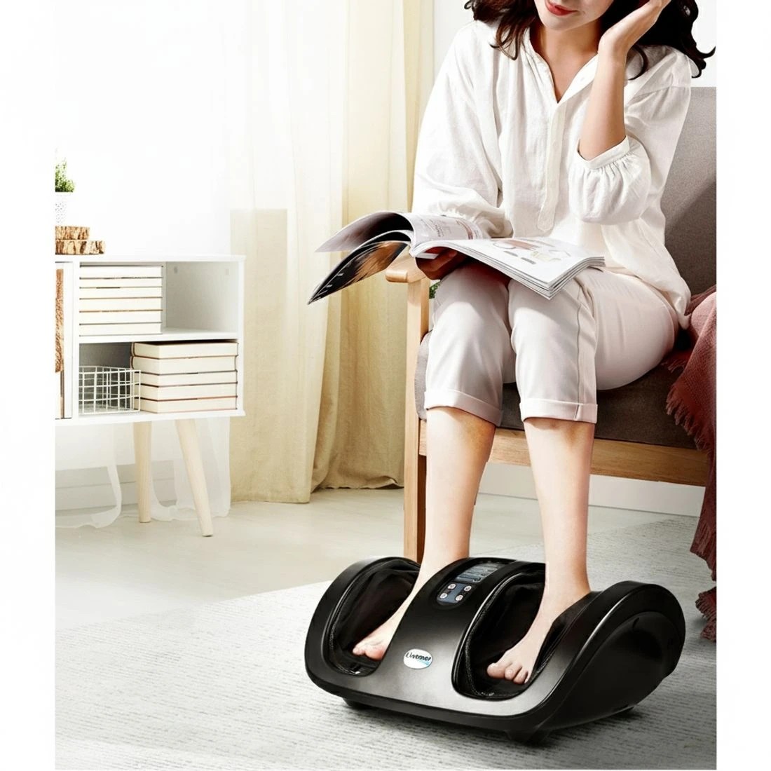 5 Livemor Foot Massager Shiatsu Massagers Electric Roller Kneading Leg - Black, 5 of 7