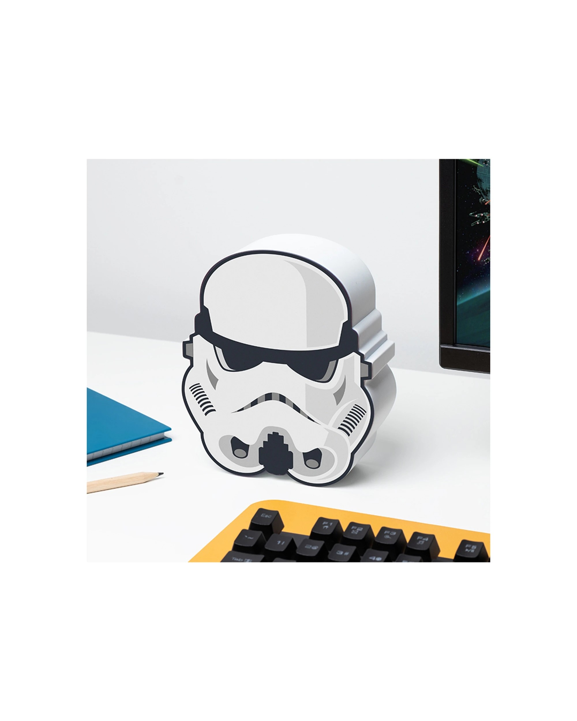 4 Disney Star Wars 15cm Stormtrooper Box Light Table Lamp - White, 4 of 5