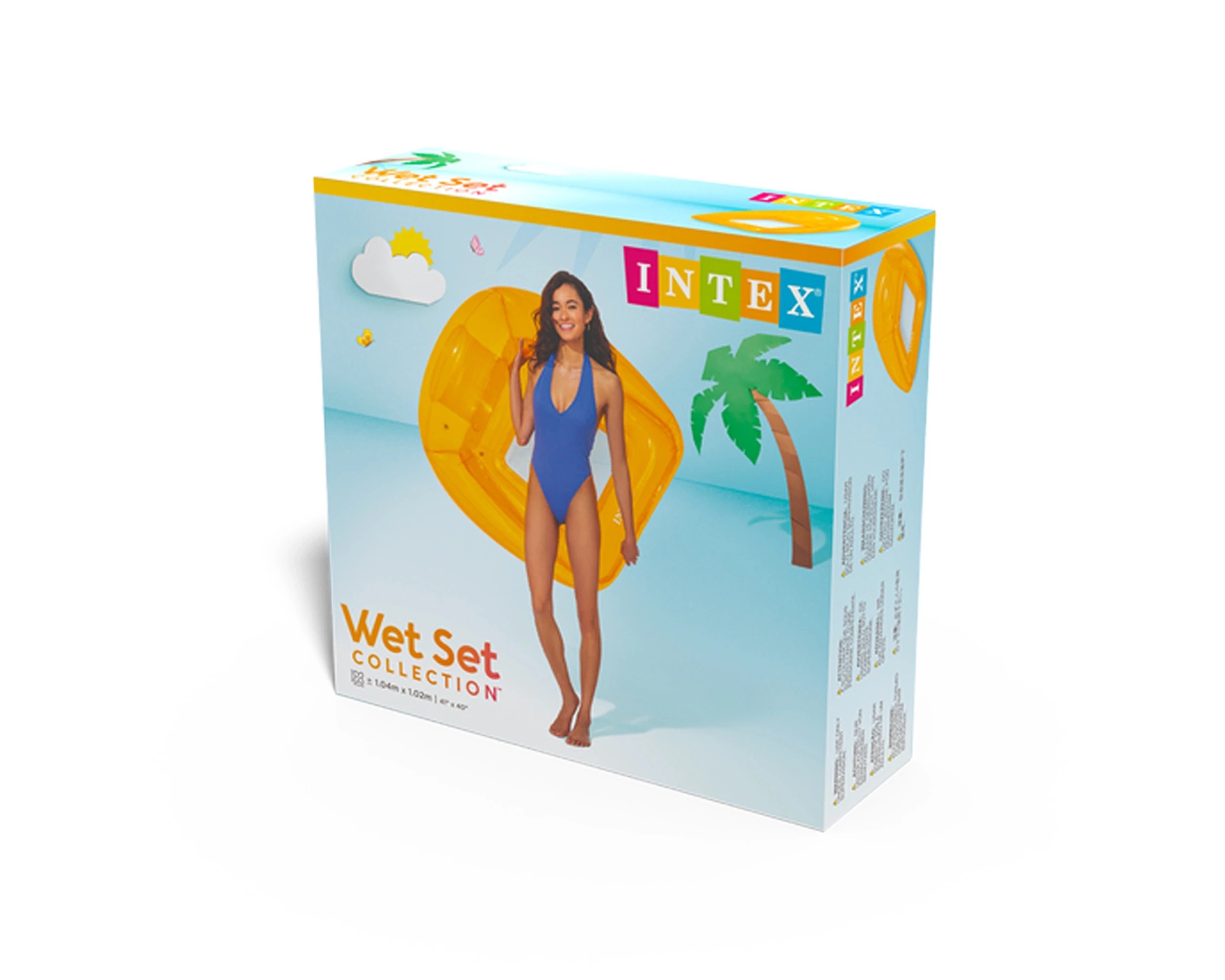 4 INTEX Inflatable Pool Lounge Single Seat Mesh Pool Float 104x102cm - Assorted, 4 of 7