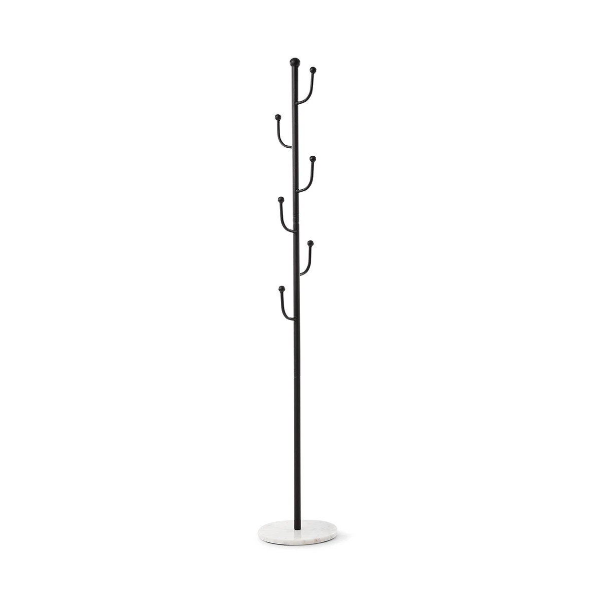 2 Marble Base Coat Stand - Black, 2 of 6