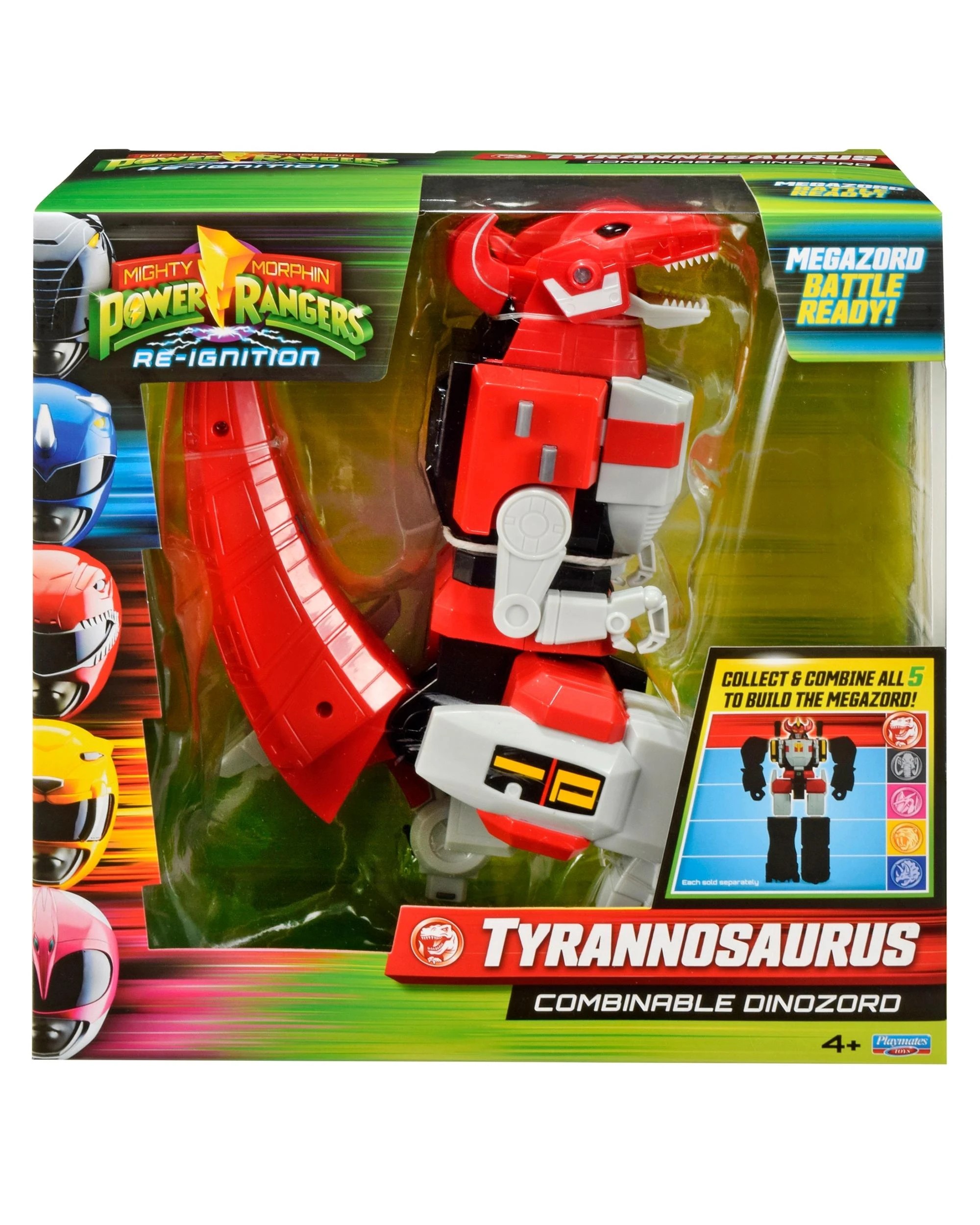 1 Mighty Morphin Power Rangers Re-Ignition Combinable Dinozord Tyrannosaurus Toy, 1 of 10