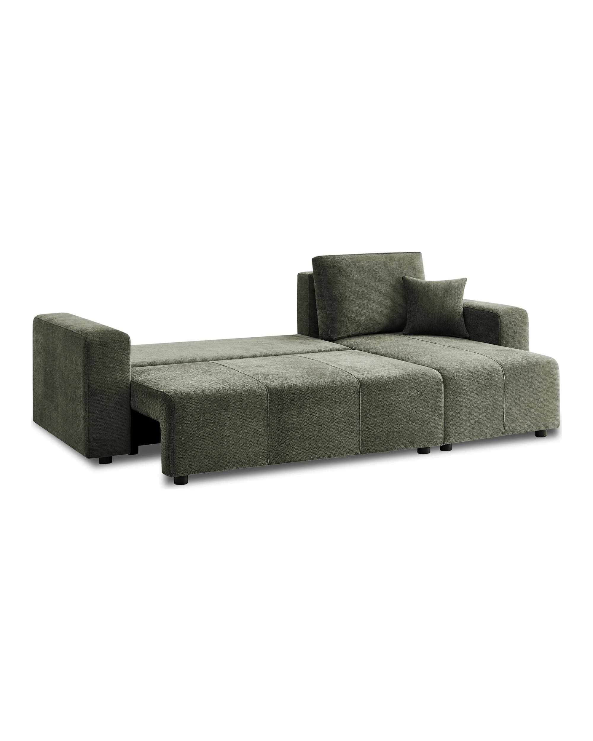 10 Sarantino Caliana Reversible L Shape Sofa Bed with Storage and Backrest - Green, 10 of 10