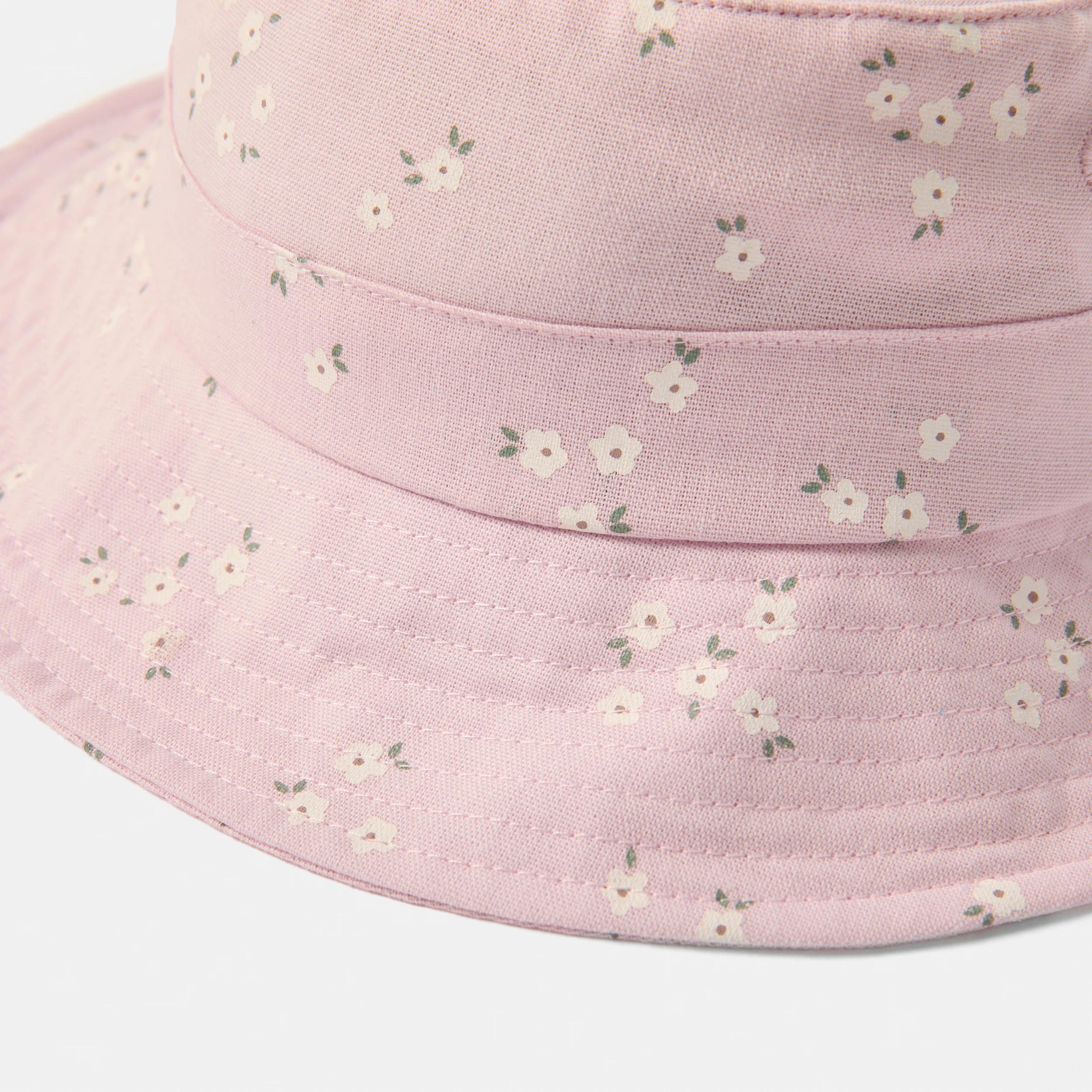 3 Wide Brim Summer Hat PINK FLORAL, 3 of 4