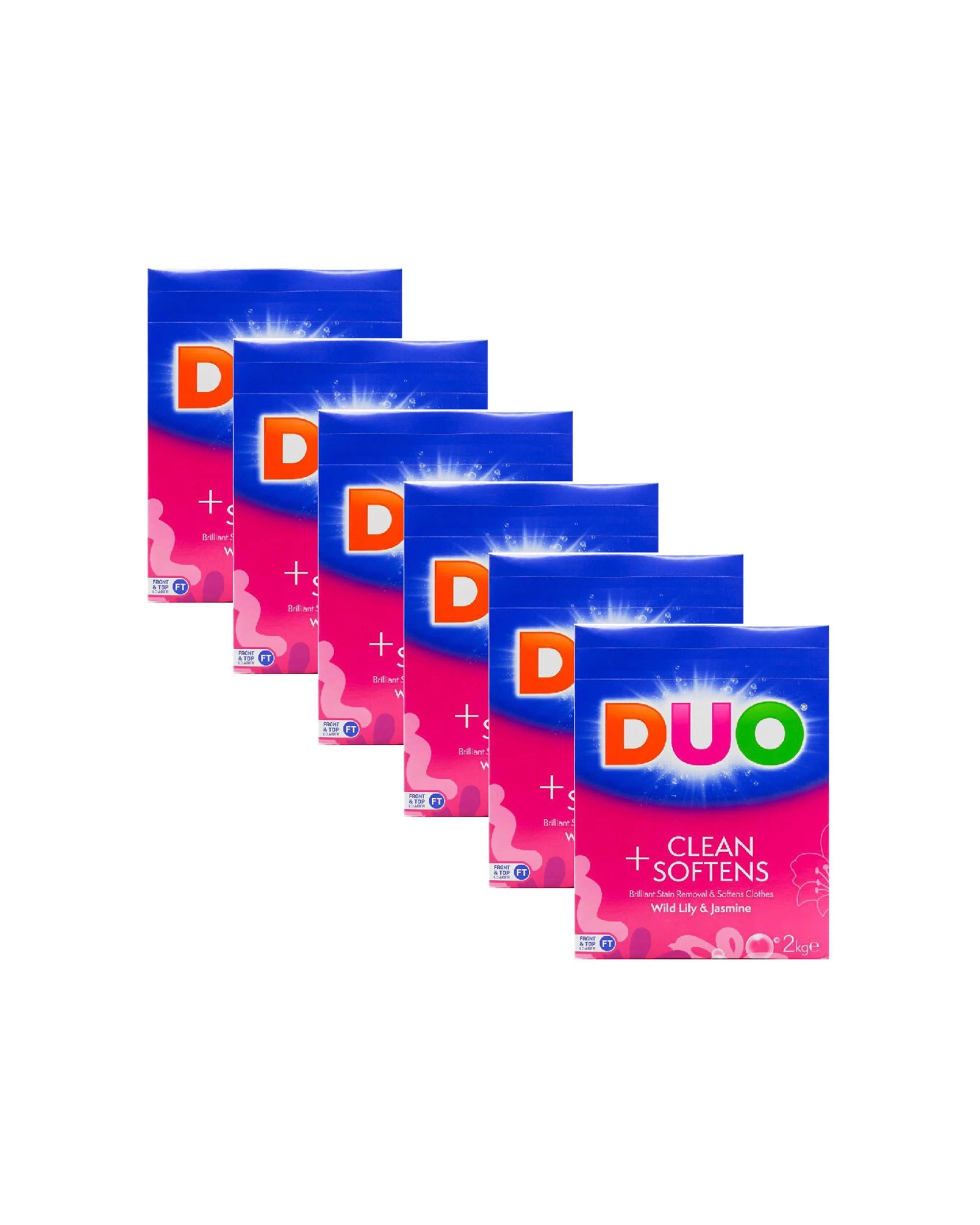 1 Duo 6PK Laundry Powder 2kg Front & Top Loader Exotic Tiger Lily Cleans Soft - Multi, 1 of 5