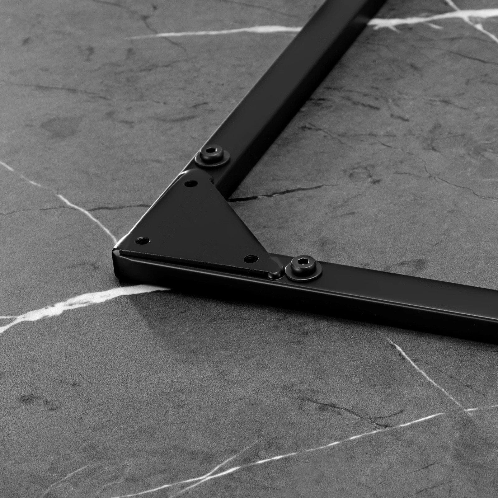 7 Oikiture 110cm Dining Table Round Wooden Table With Marble Effect Metal Legs
 - Multi, 7 of 9